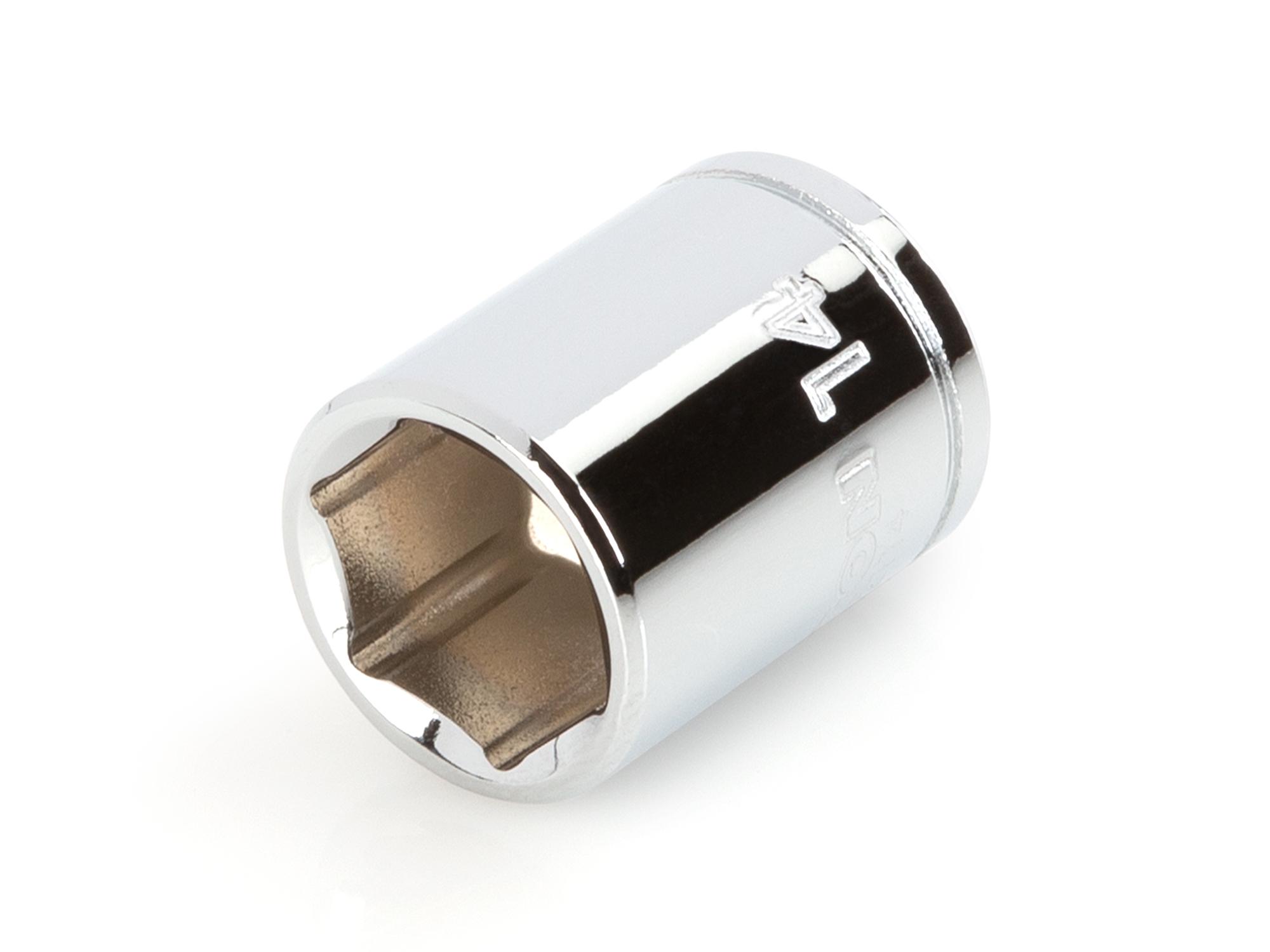 Front-right angle view of Tekton hand drive 6-point socket. Item #SHD02114