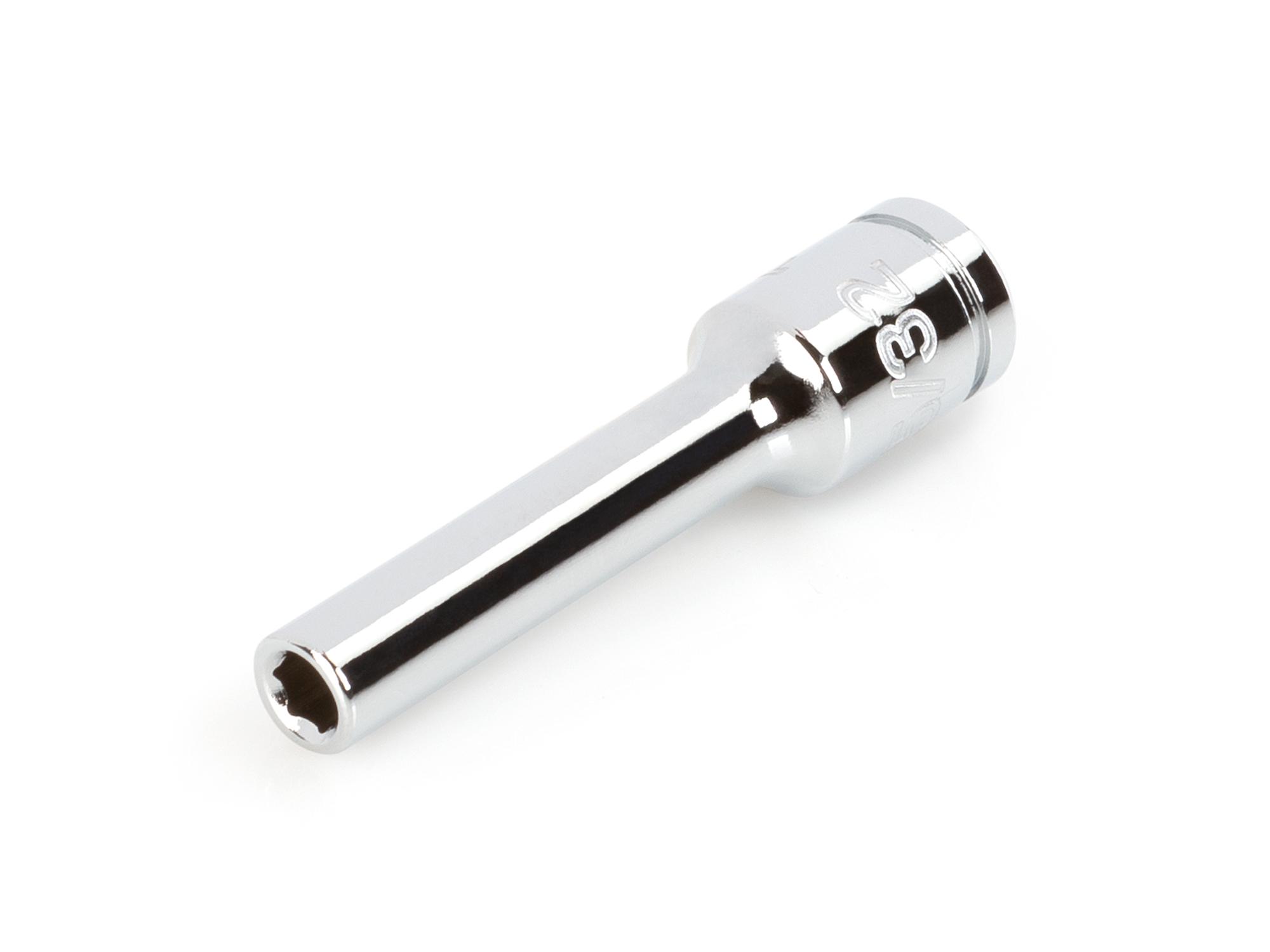 Front-right angle view of Tekton hand drive 6-point socket. Item #SHD03002