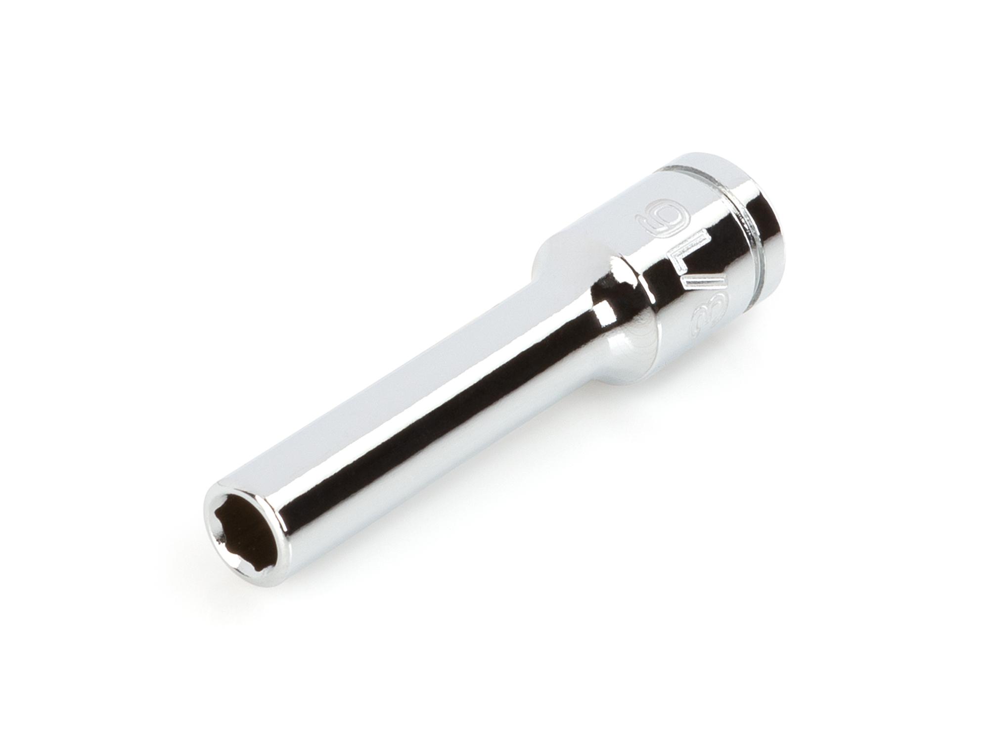 Front-right angle view of Tekton hand drive 6-point socket. Item #SHD03003