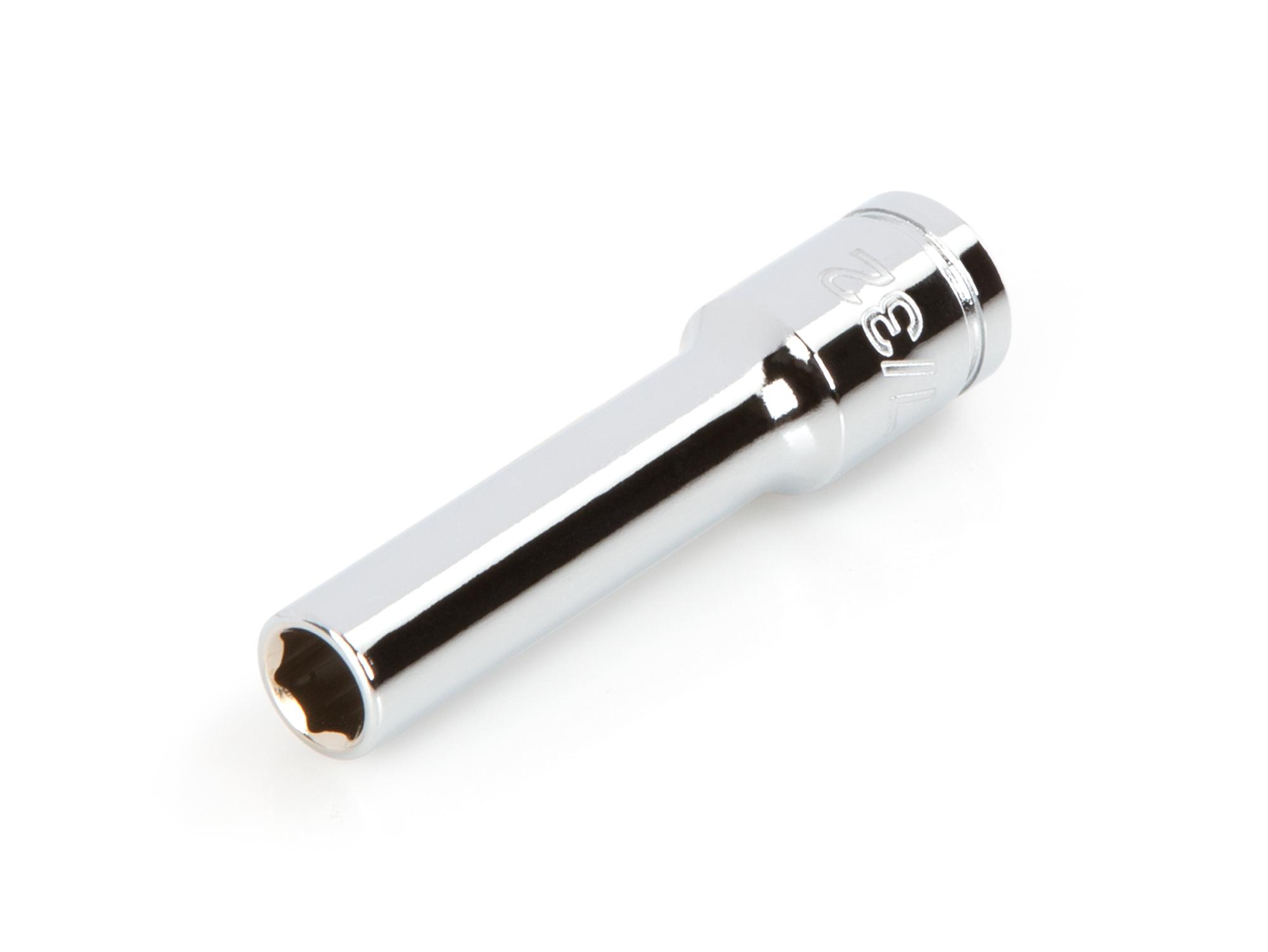 Front-right angle view of Tekton hand drive 6-point socket. Item #SHD03005