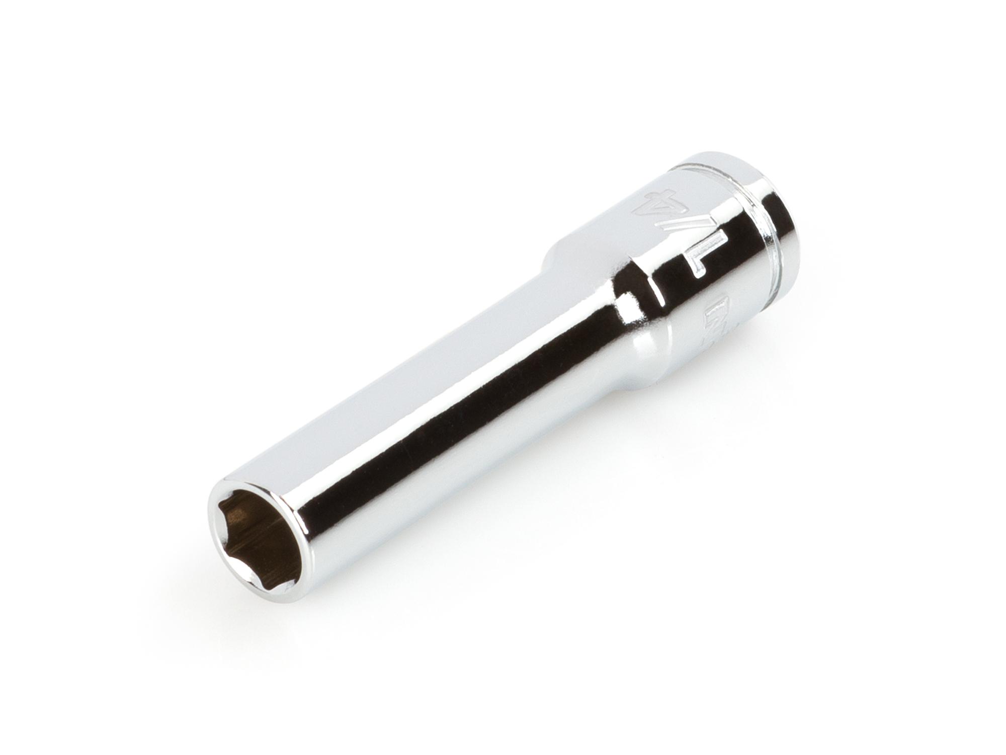Front-right angle view of Tekton hand drive 6-point socket. Item #SHD03006