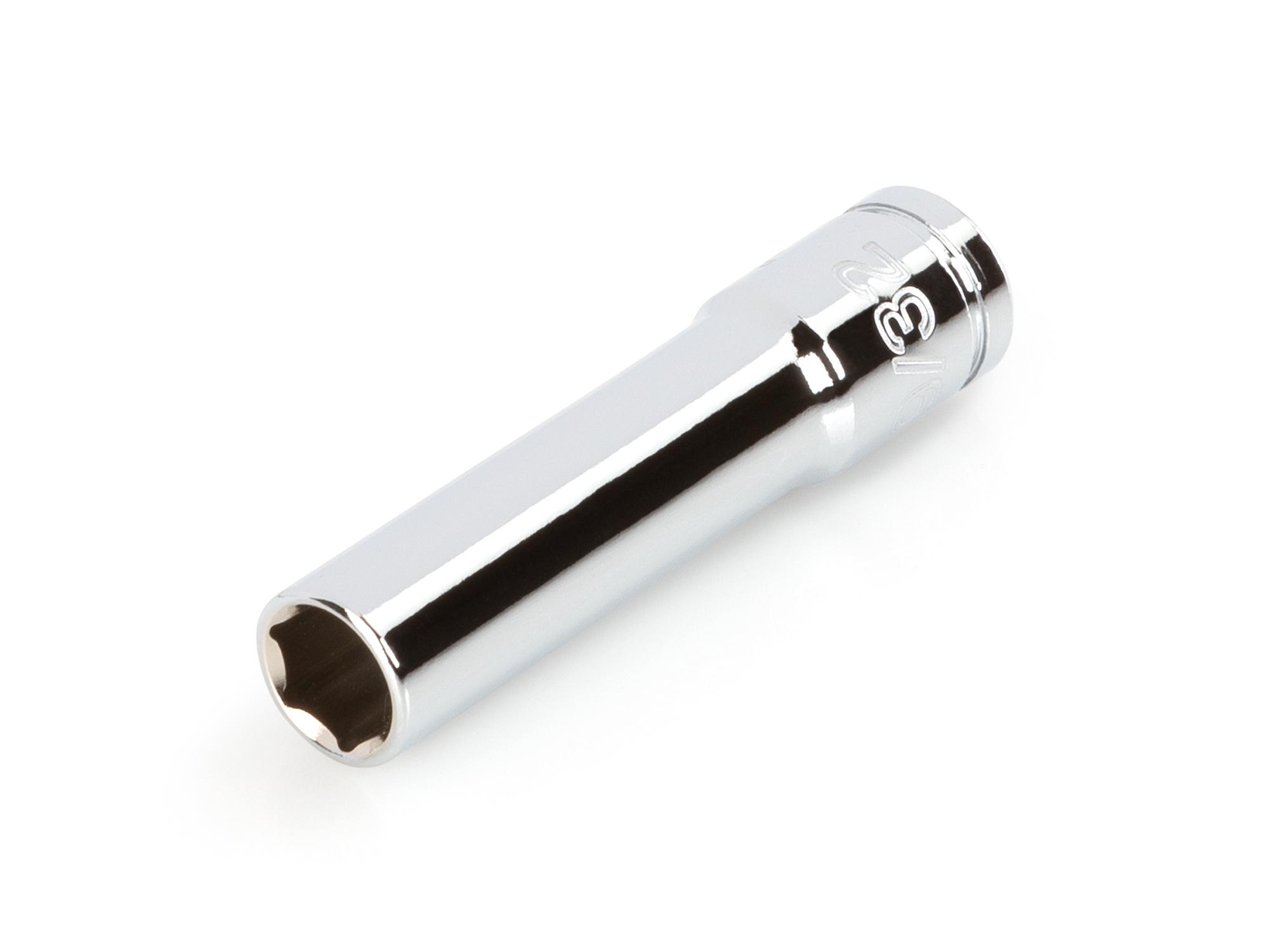 Front-right angle view of Tekton hand drive 6-point socket. Item #SHD03007