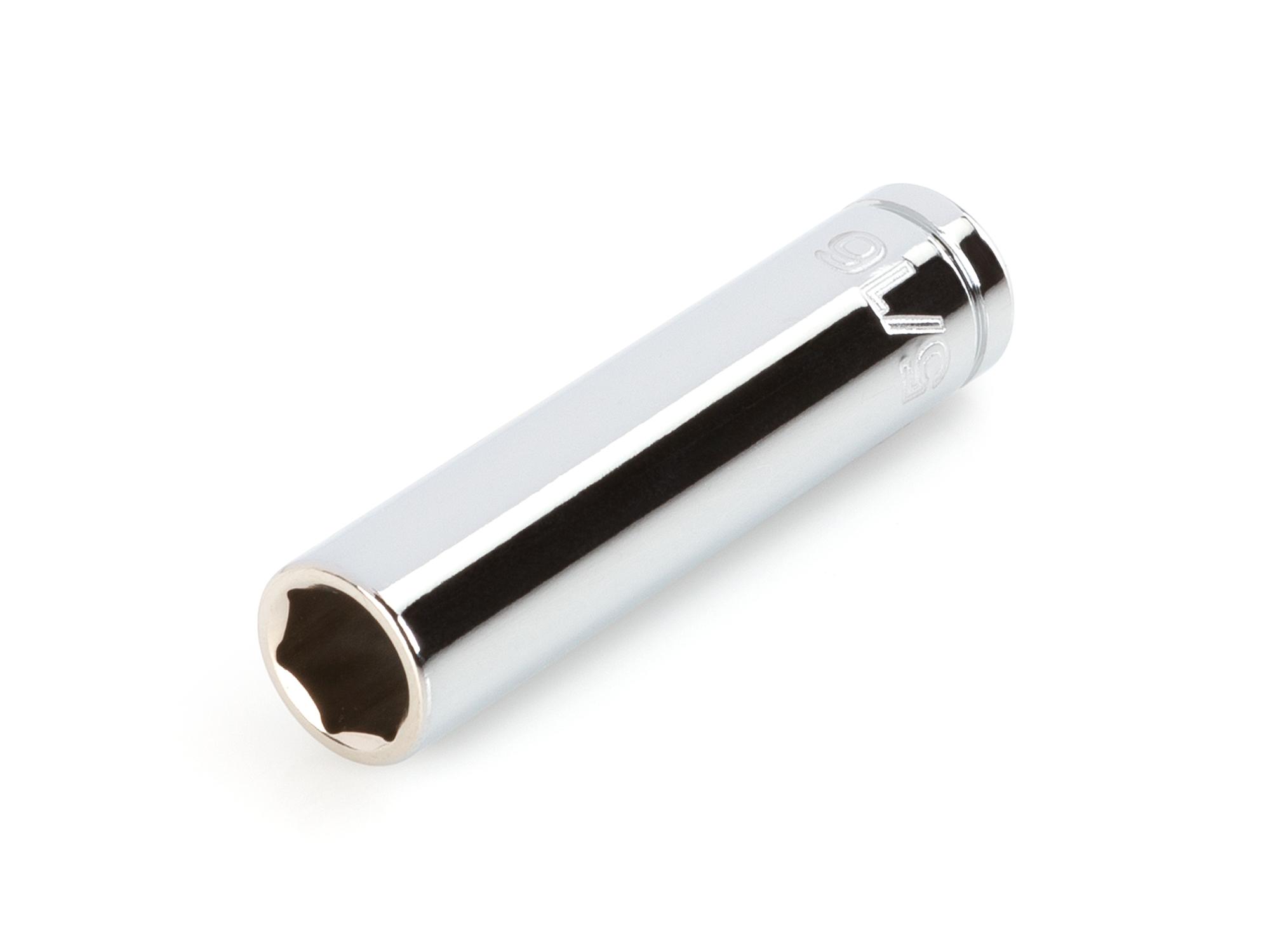 Front-right angle view of Tekton hand drive 6-point socket. Item #SHD03008