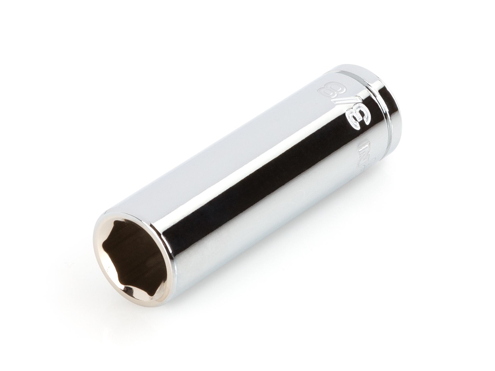 Front-right angle view of Tekton hand drive 6-point socket. Item #SHD03010