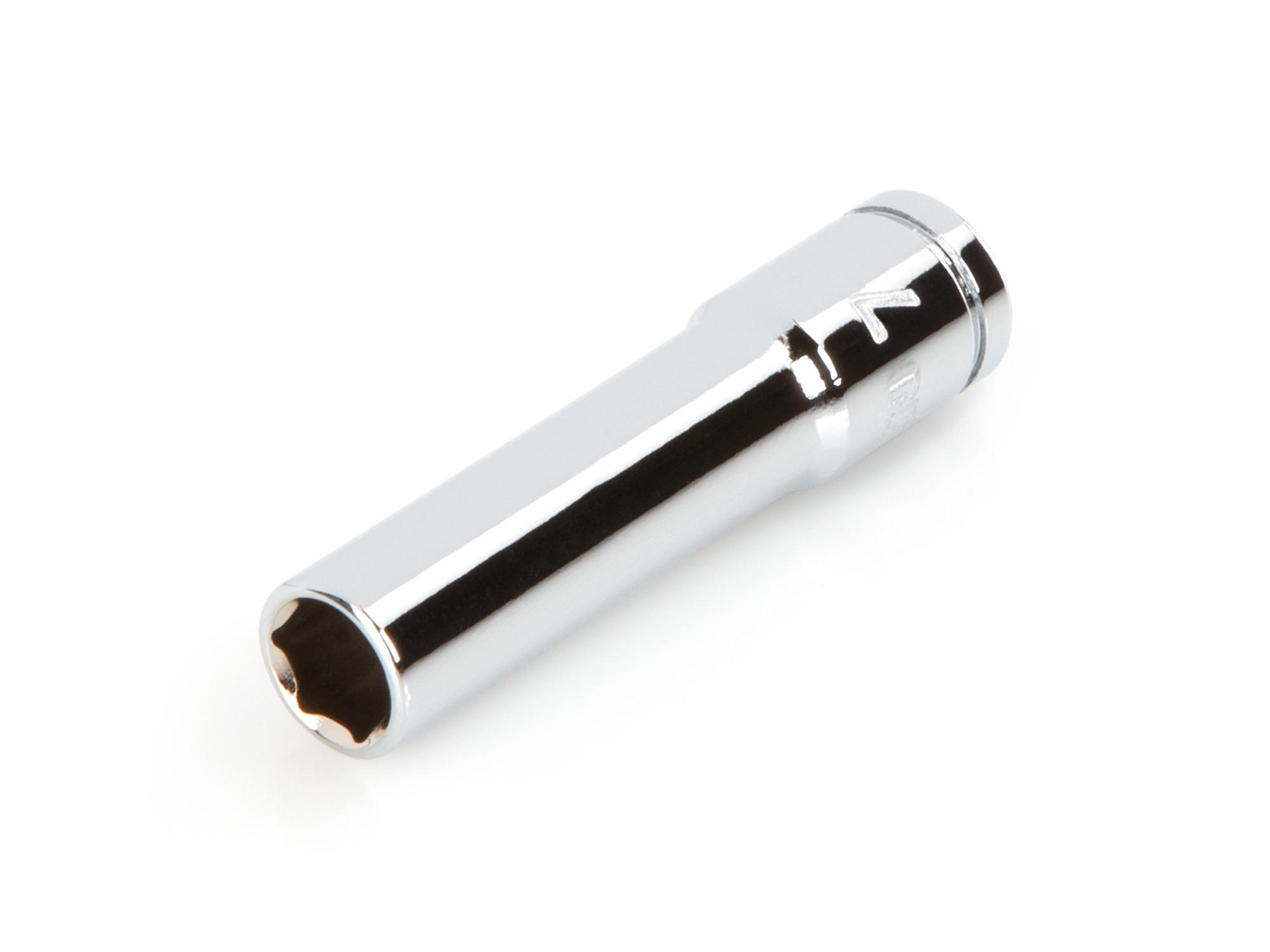 Front-right angle view of Tekton hand drive 6-point socket. Item #SHD03107