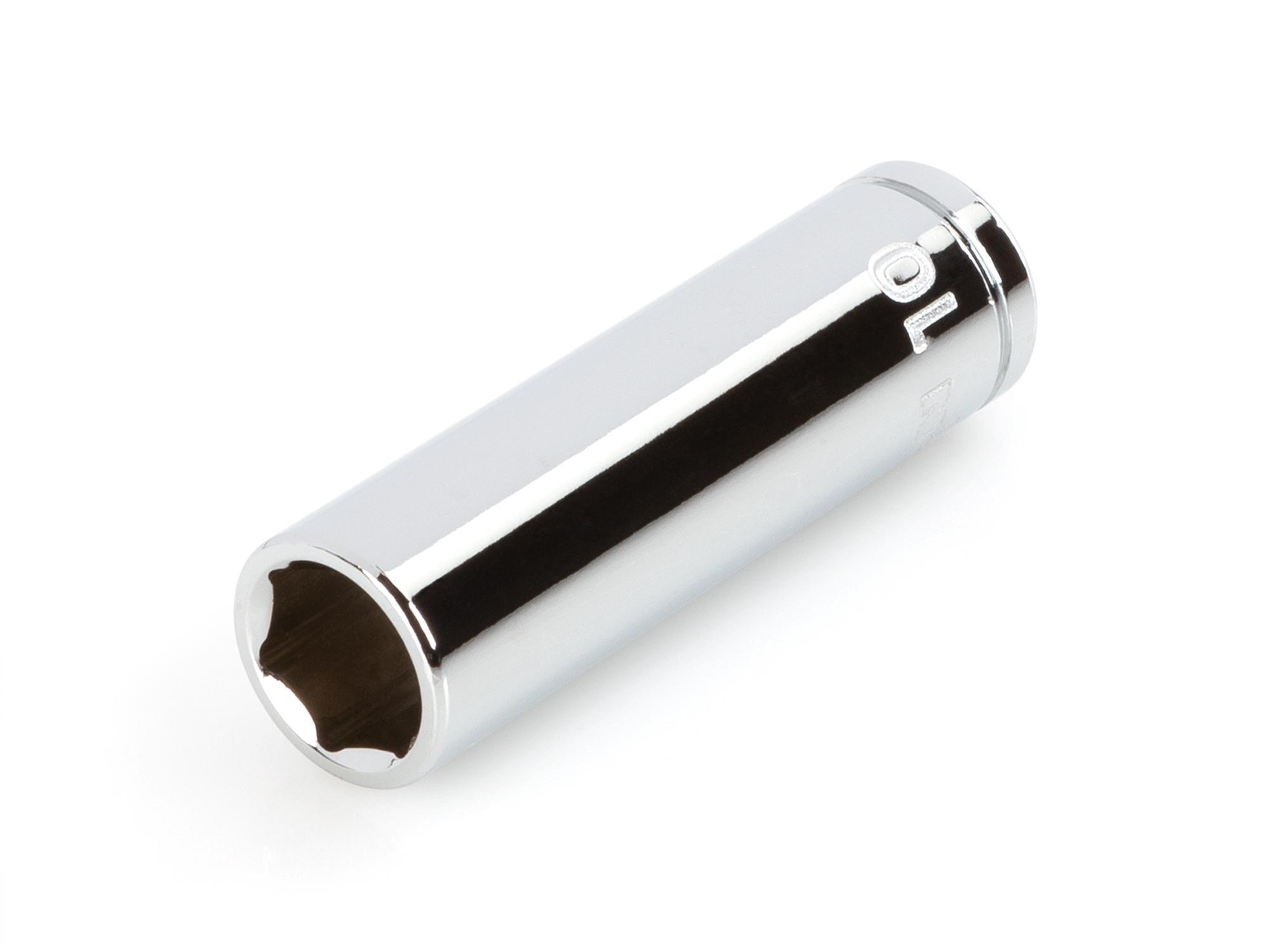 Front-right angle view of Tekton hand drive 6-point socket. Item #SHD03110