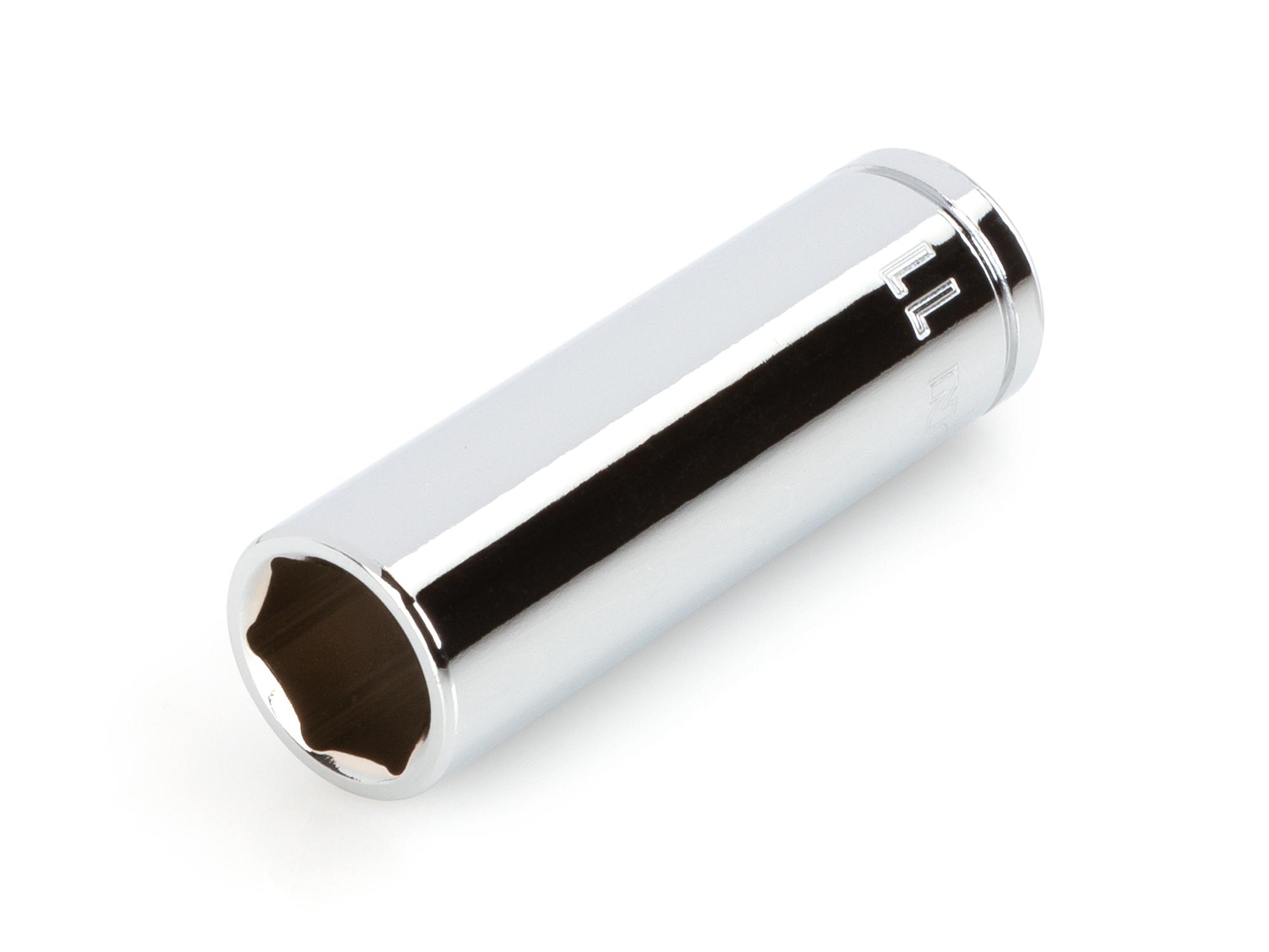 Front-right angle view of Tekton hand drive 6-point socket. Item #SHD03111