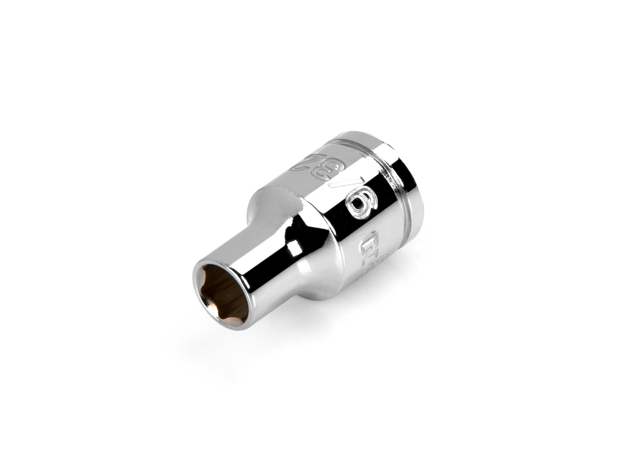 Front-right angle view of Tekton hand drive 6-point socket. Item #SHD12007