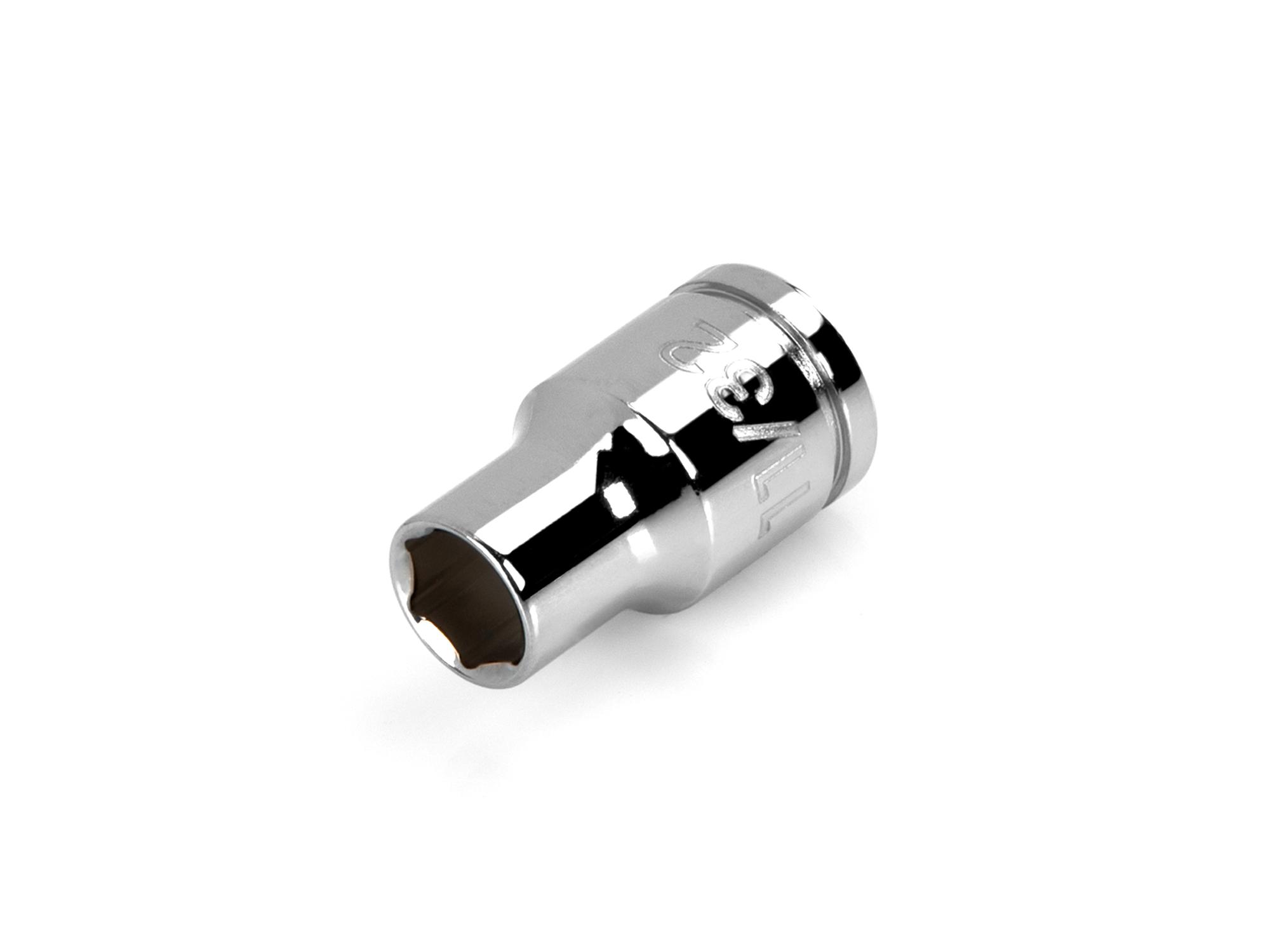 Front-right angle view of Tekton hand drive 6-point socket. Item #SHD12009
