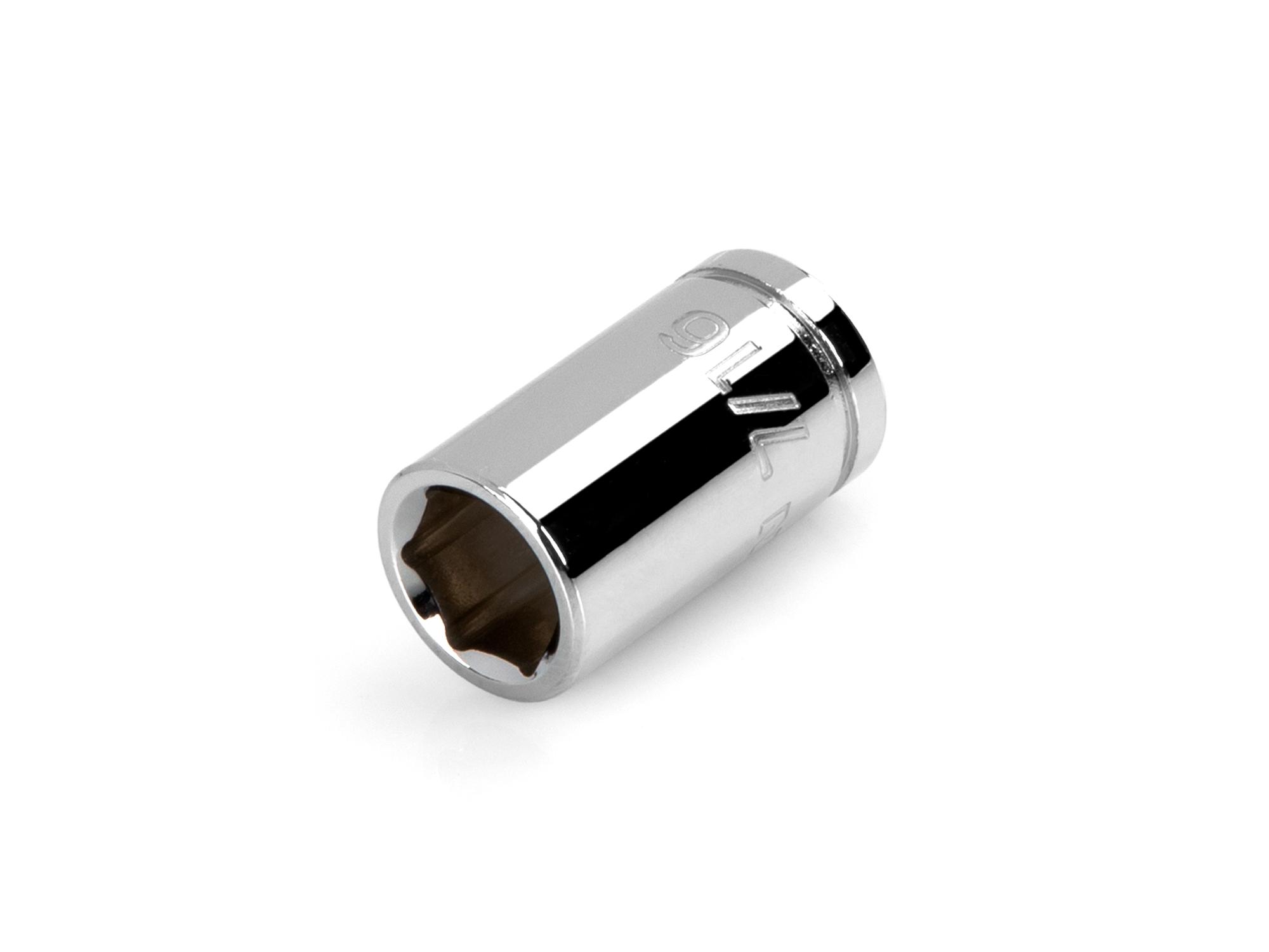 Front-right angle view of Tekton hand drive 6-point socket. Item #SHD12011