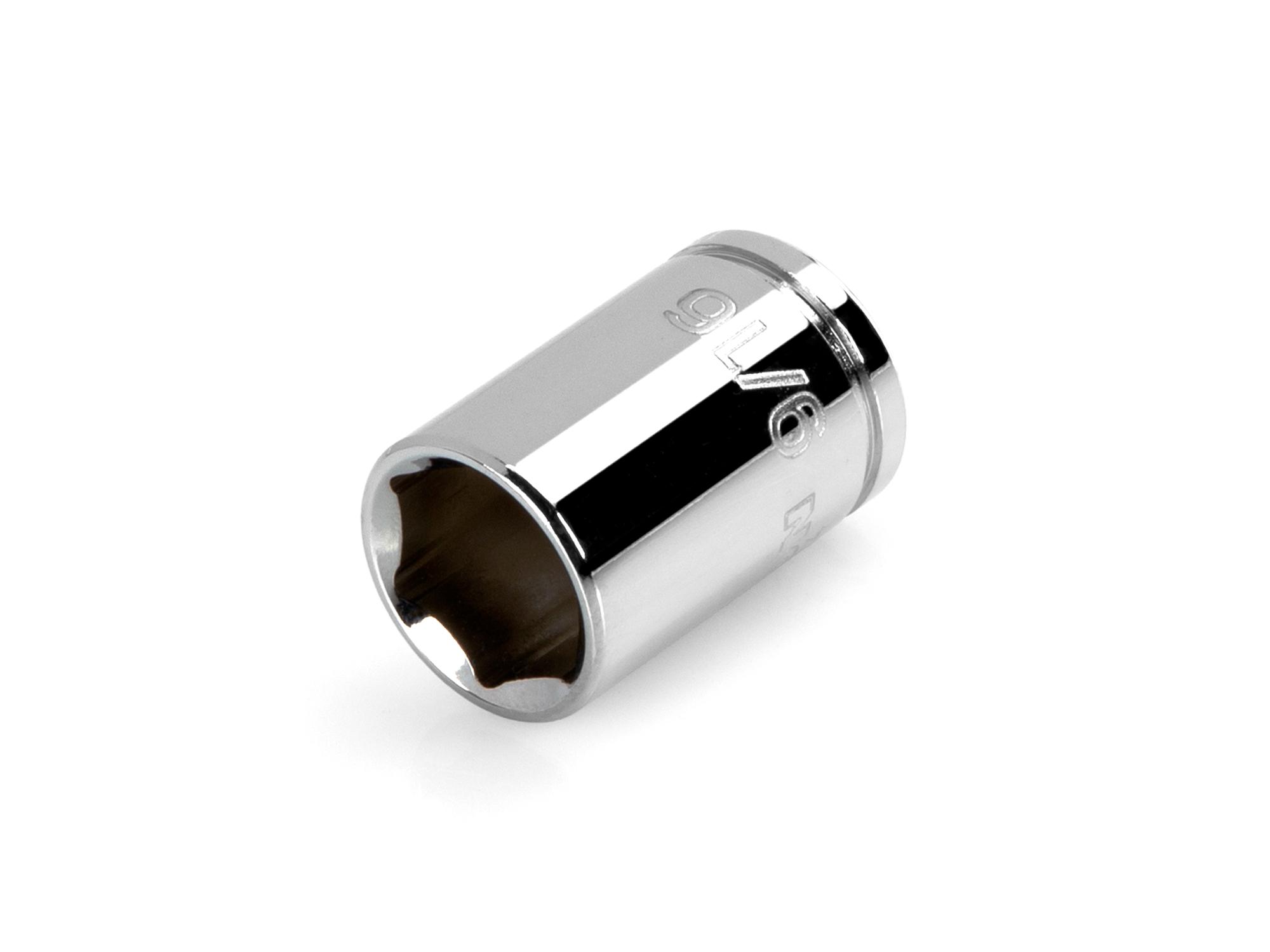 Front-right angle view of Tekton hand drive 6-point socket. Item #SHD12014