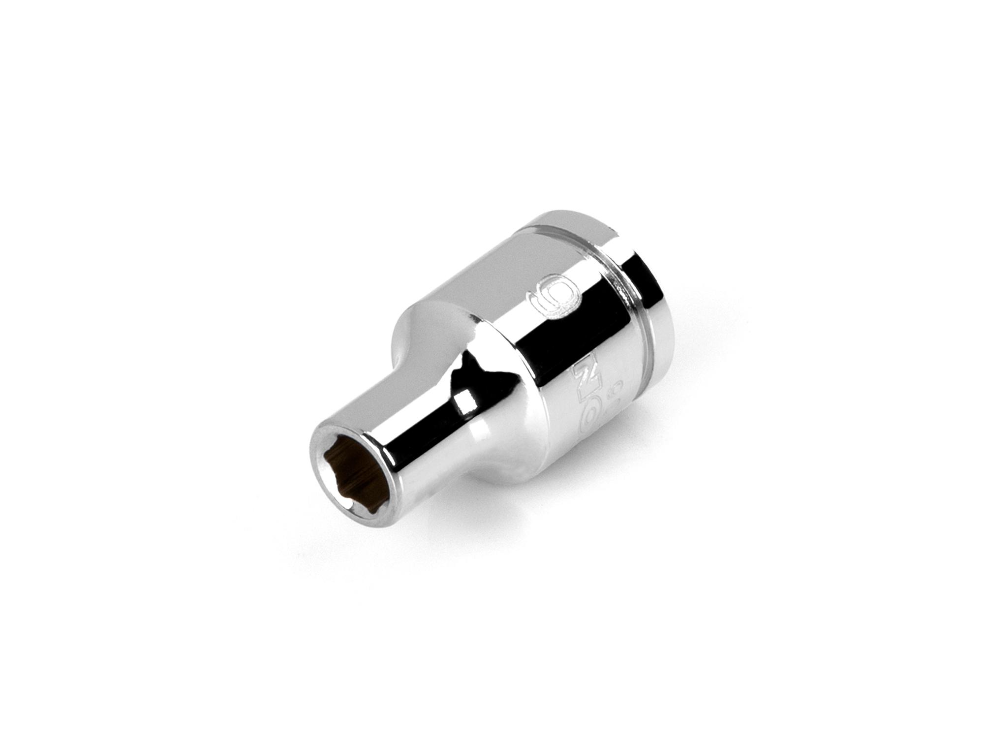 Front-right angle view of Tekton hand drive 6-point socket. Item #SHD12106