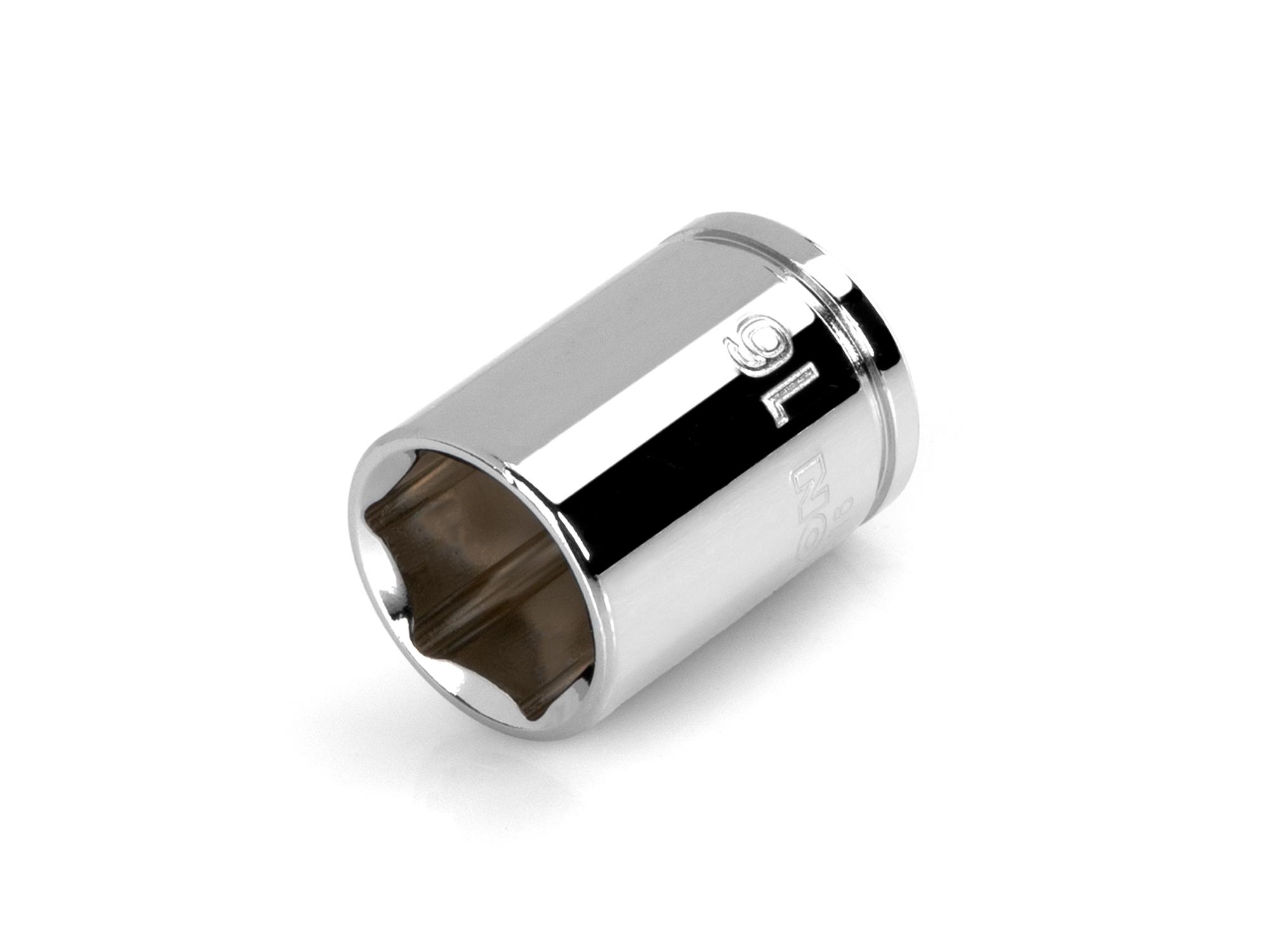 Front-right angle view of Tekton hand drive 6-point socket. Item #SHD12116