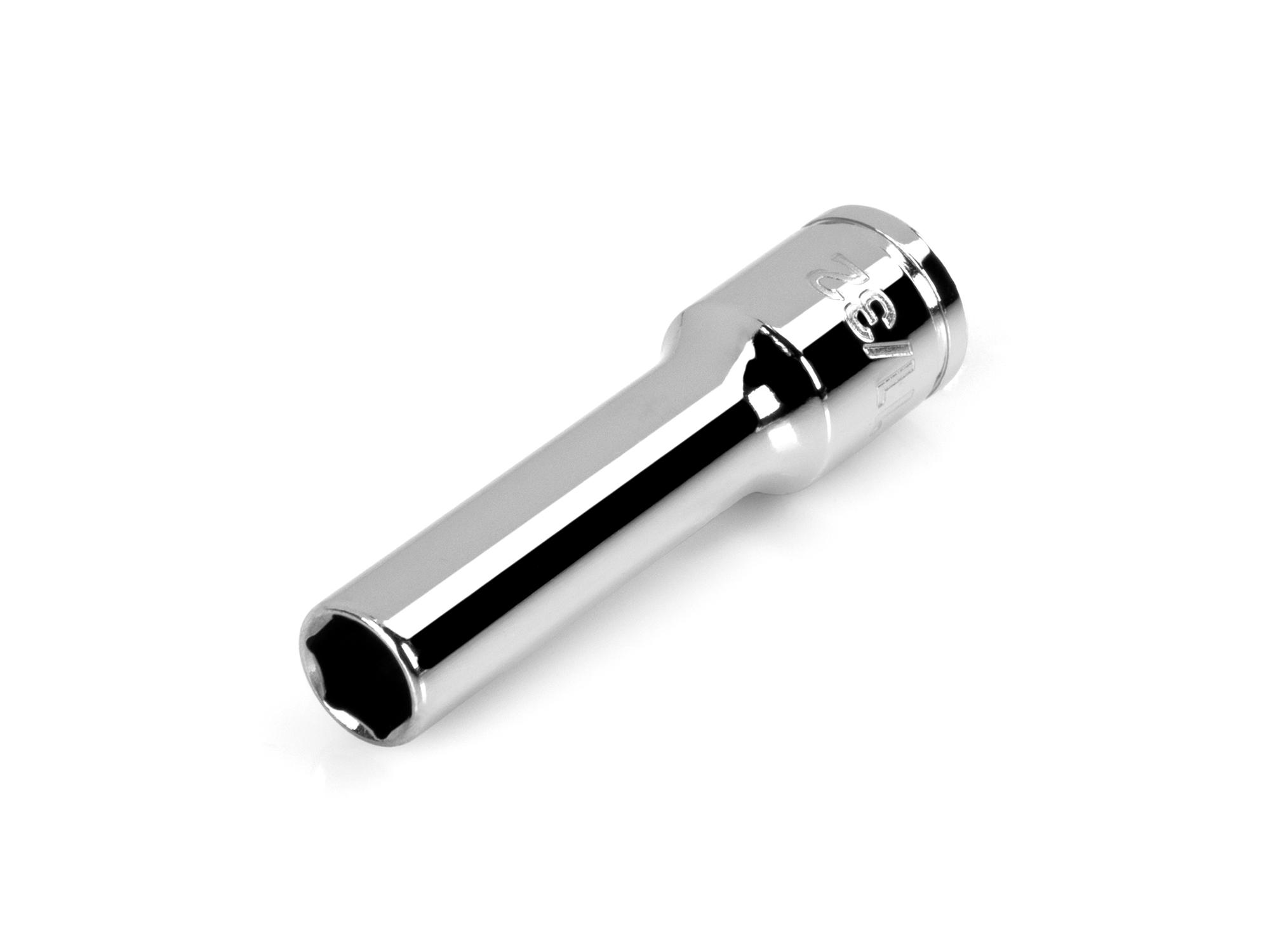 Front-right angle view of Tekton hand drive 6-point socket. Item #SHD13009