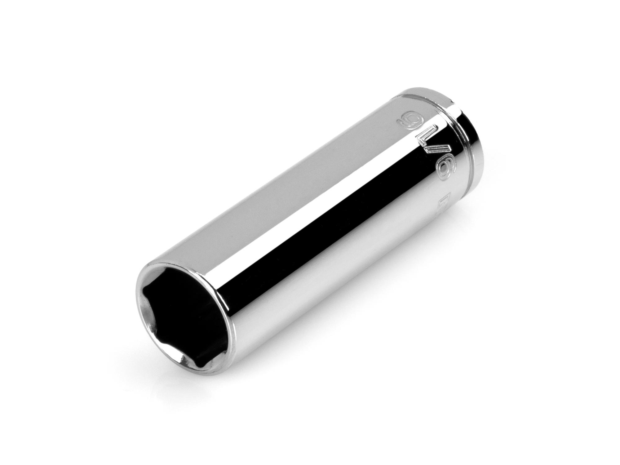 Front-right angle view of Tekton hand drive 6-point socket. Item #SHD13014