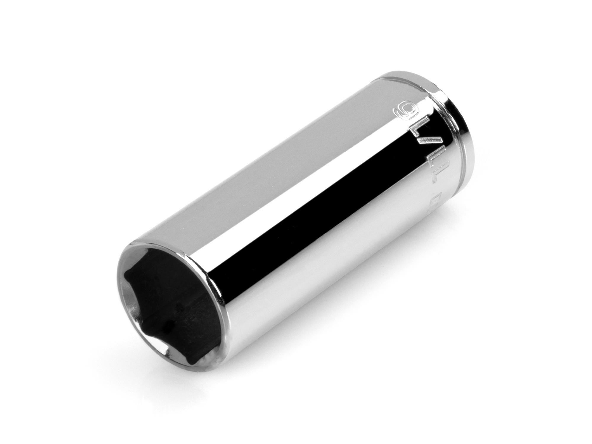 Front-right angle view of Tekton hand drive 6-point socket. Item #SHD13017