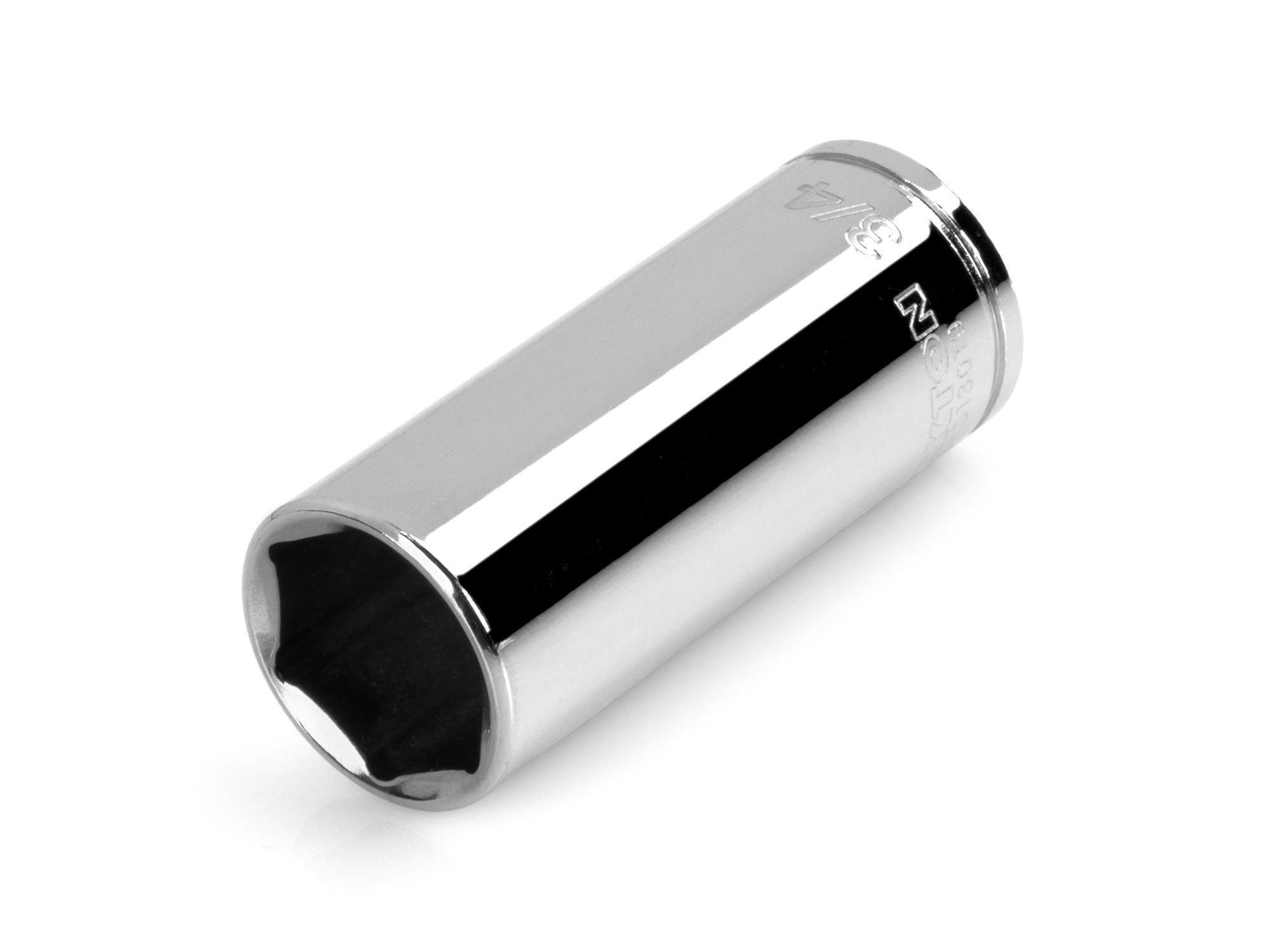 Front-right angle view of Tekton hand drive 6-point socket. Item #SHD13019