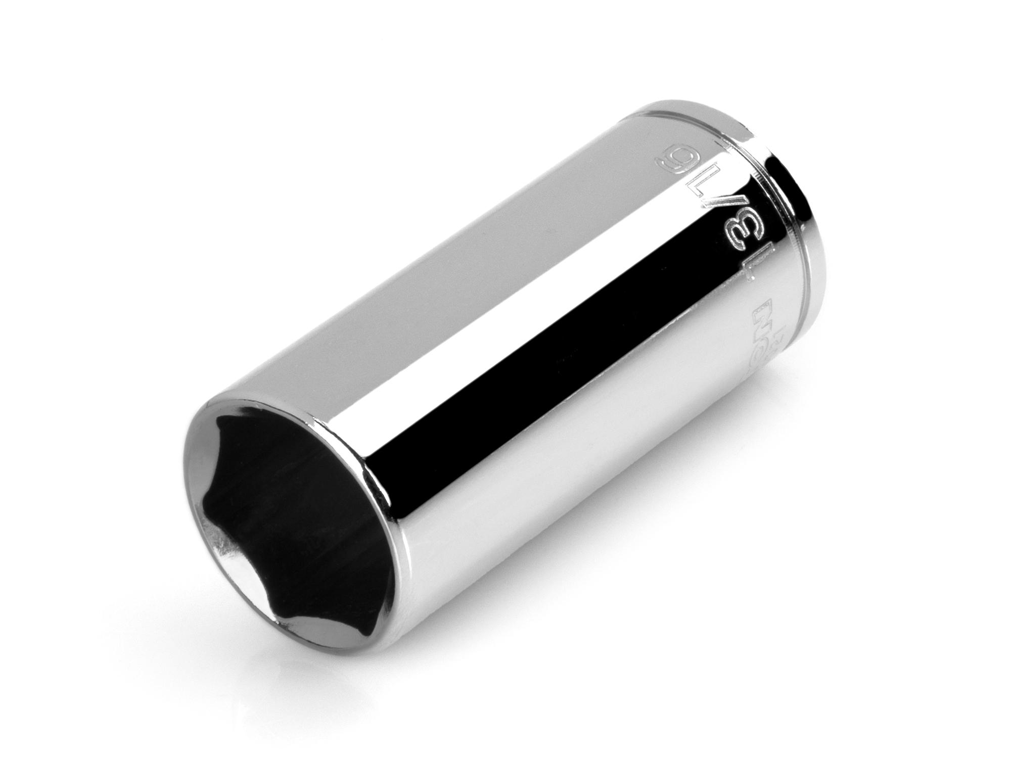 Front-right angle view of Tekton hand drive 6-point socket. Item #SHD13021