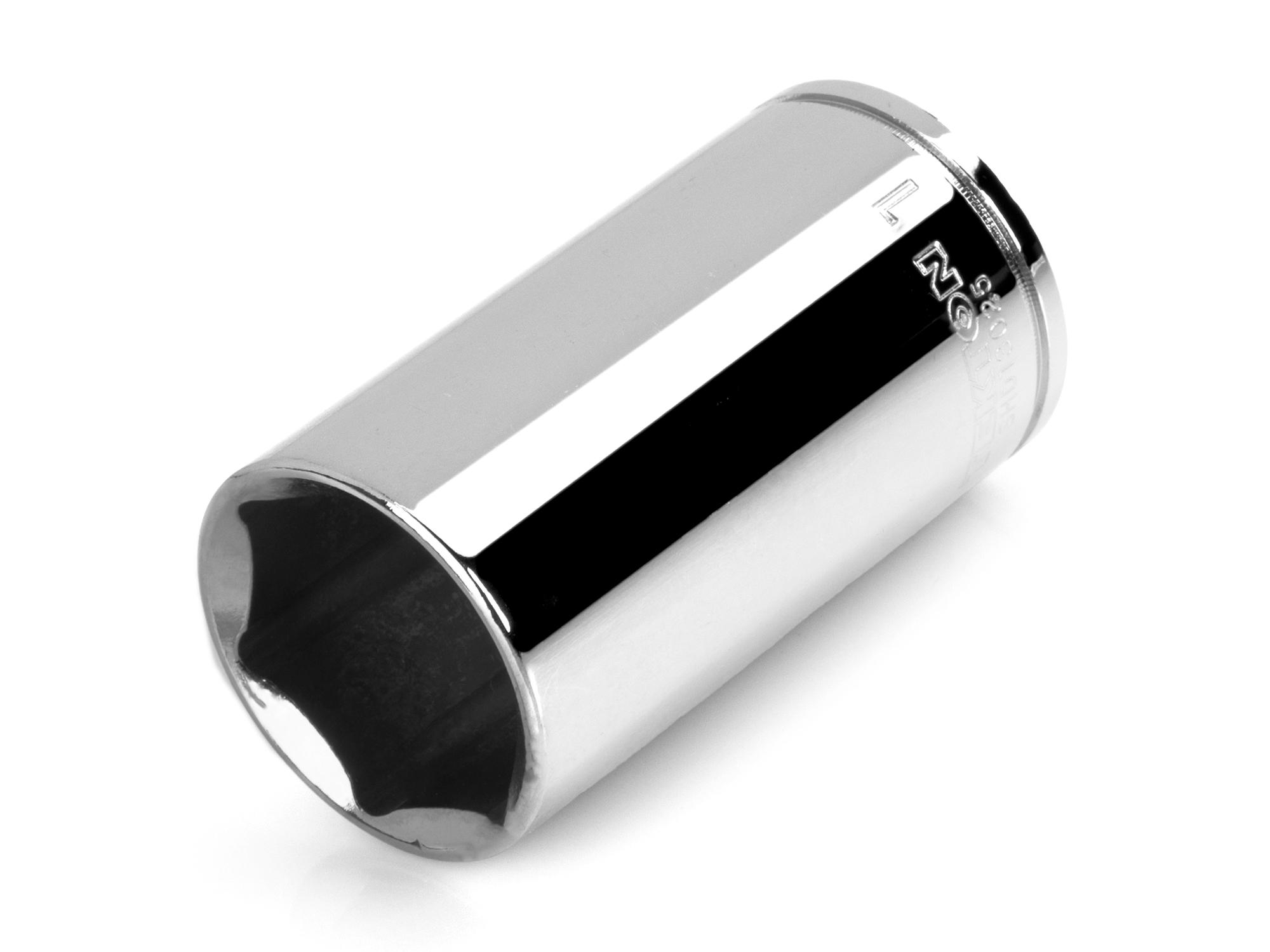 Front-right angle view of Tekton hand drive 6-point socket. Item #SHD13025