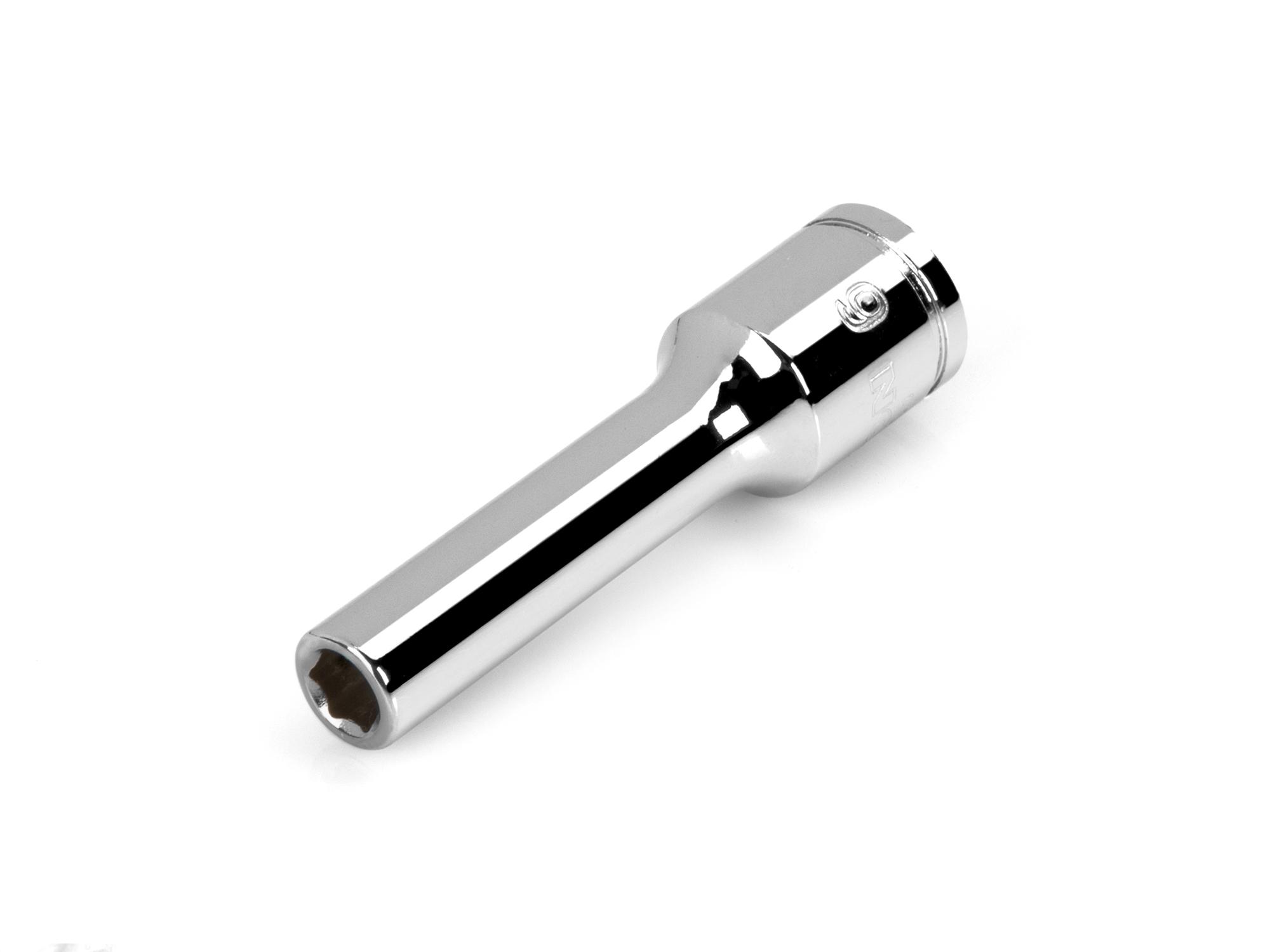 Front-right angle view of Tekton hand drive 6-point socket. Item #SHD13106