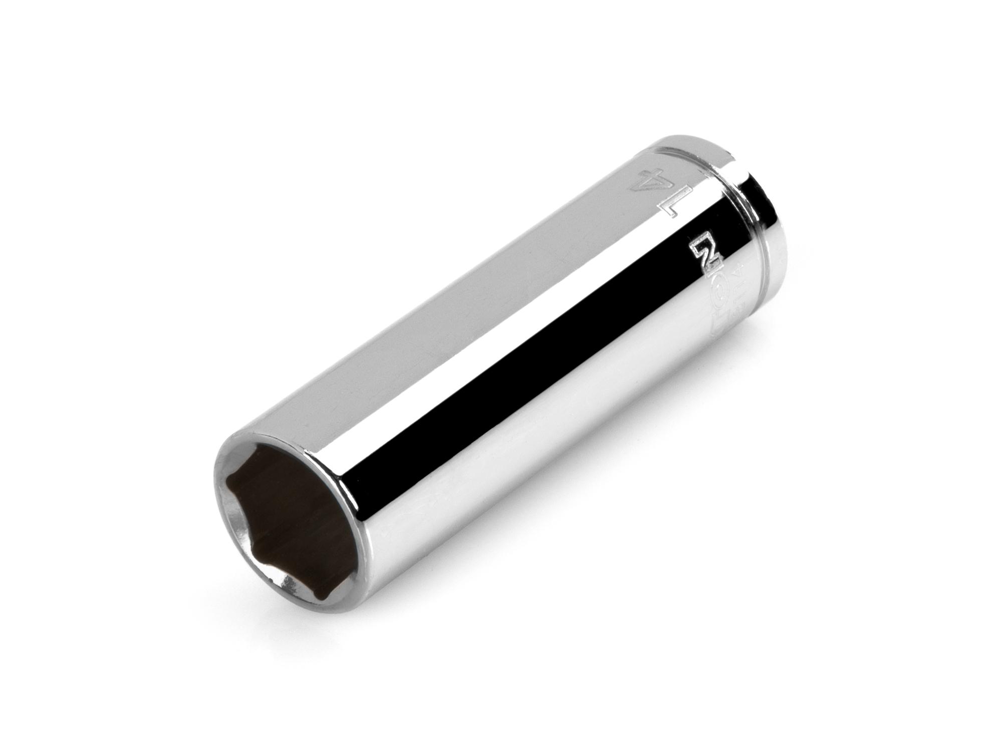Front-right angle view of Tekton hand drive 6-point socket. Item #SHD13114