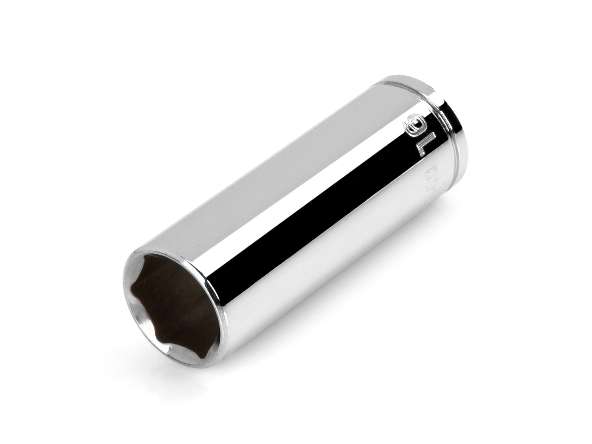 Front-right angle view of Tekton hand drive 6-point socket. Item #SHD13116