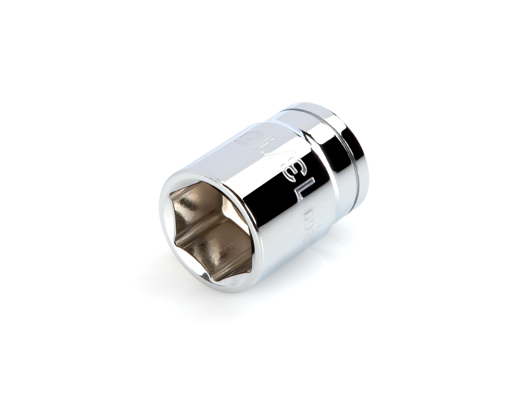 Front-right angle view of Tekton hand drive 6-point socket. Item #SHD22021