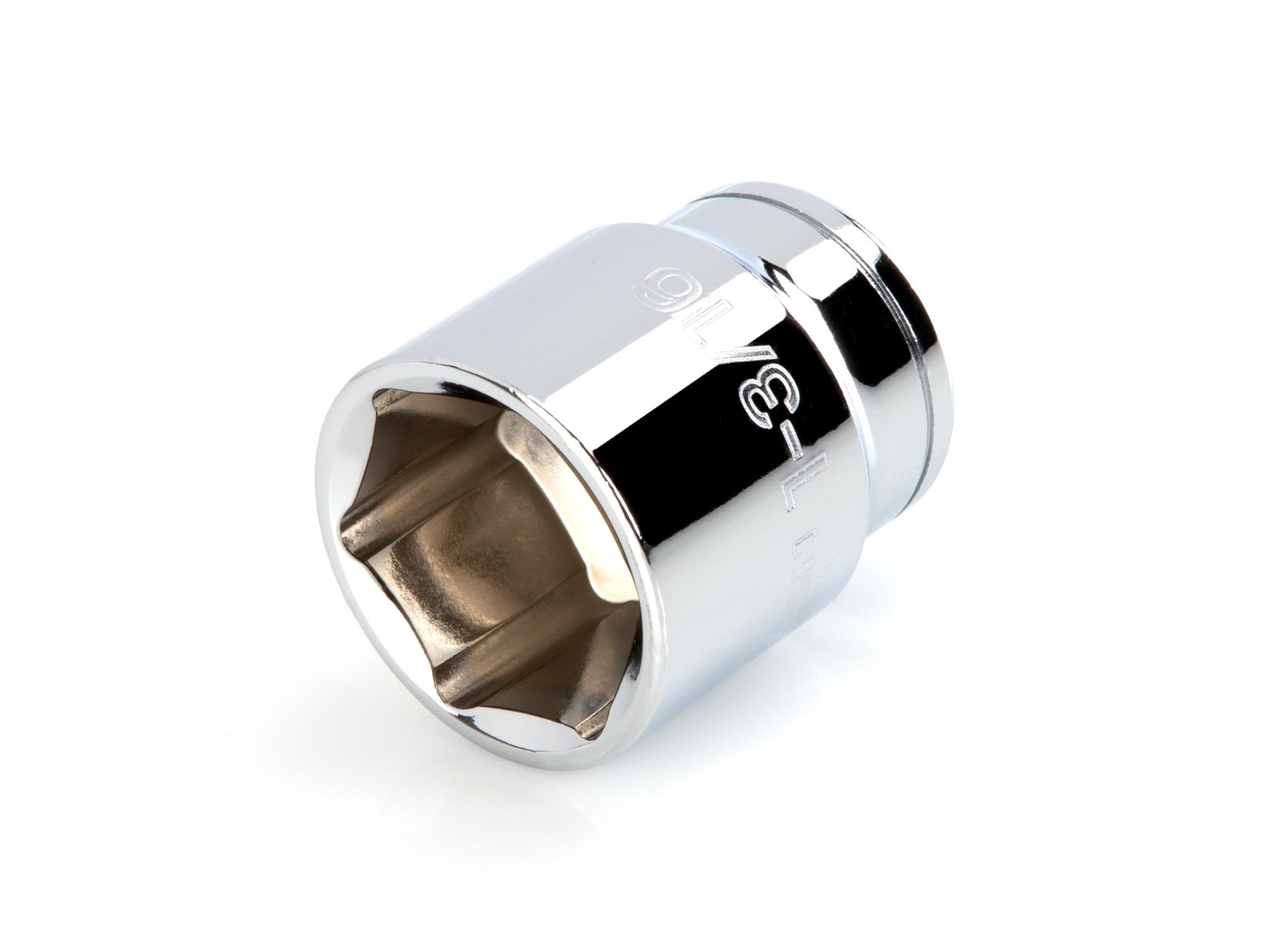 Front-right angle view of Tekton hand drive 6-point socket. Item #SHD22030