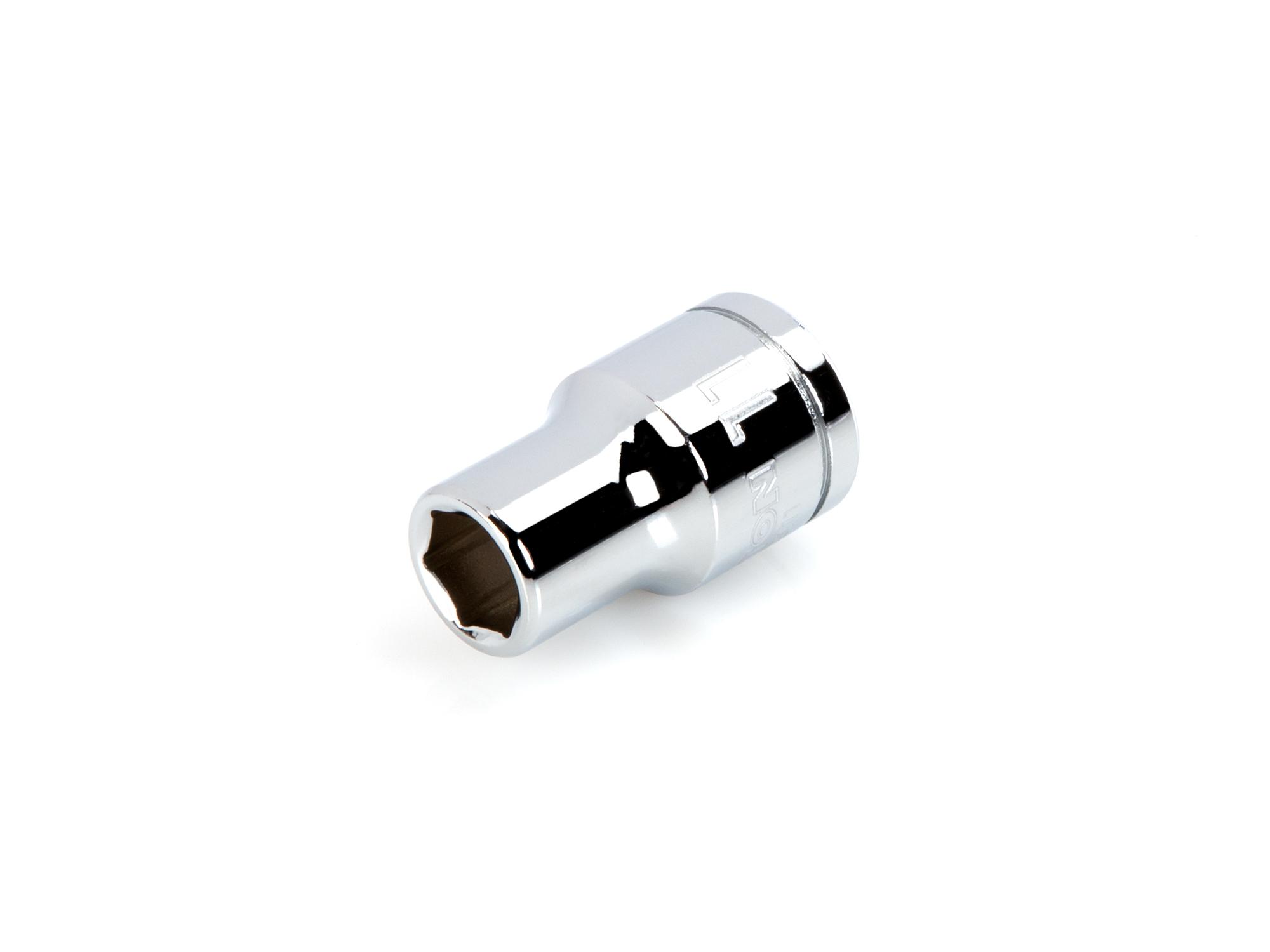 Front-right angle view of Tekton hand drive 6-point socket. Item #SHD22111