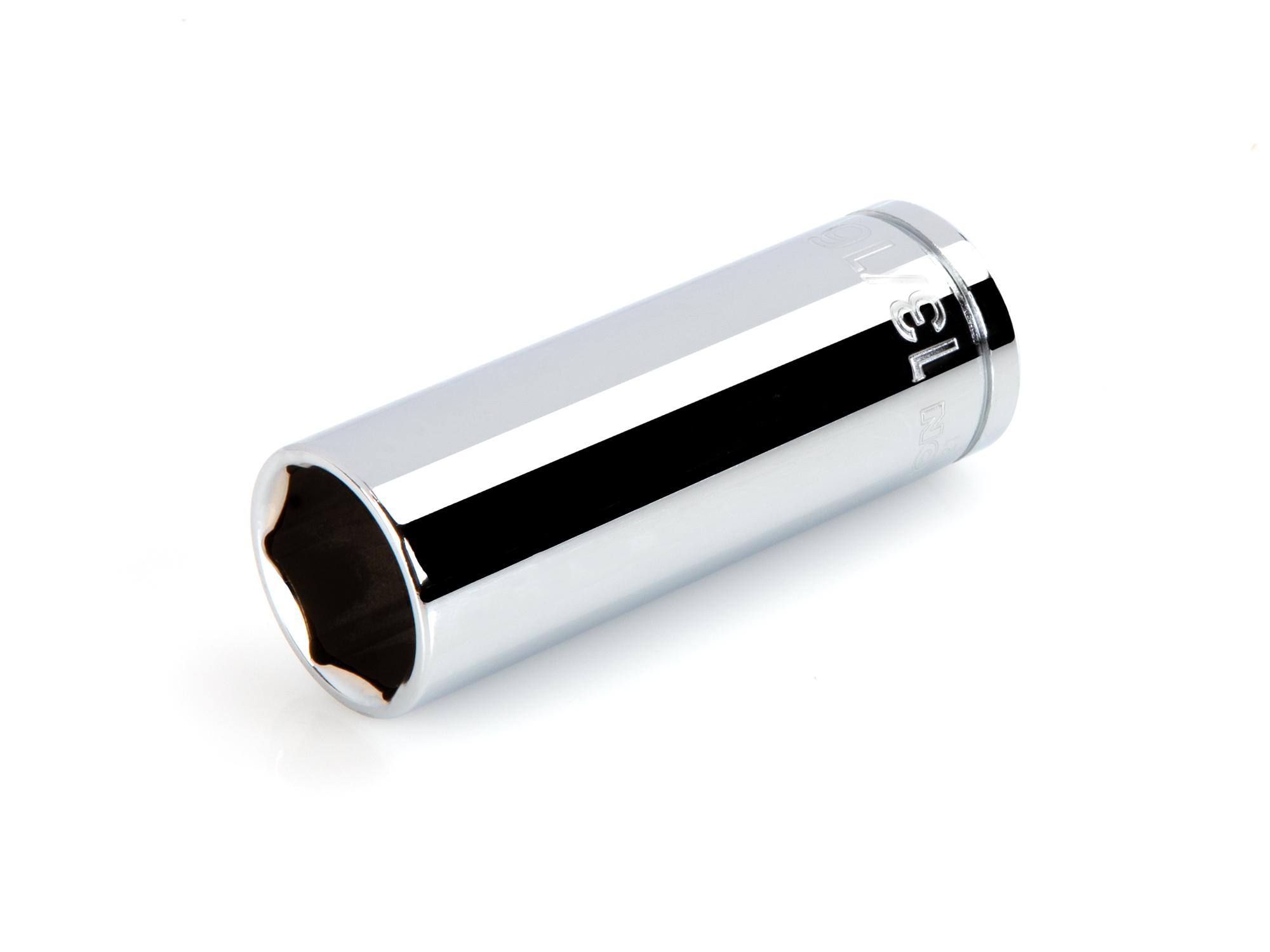 Front-right angle view of Tekton hand drive 6-point socket. Item #SHD23021
