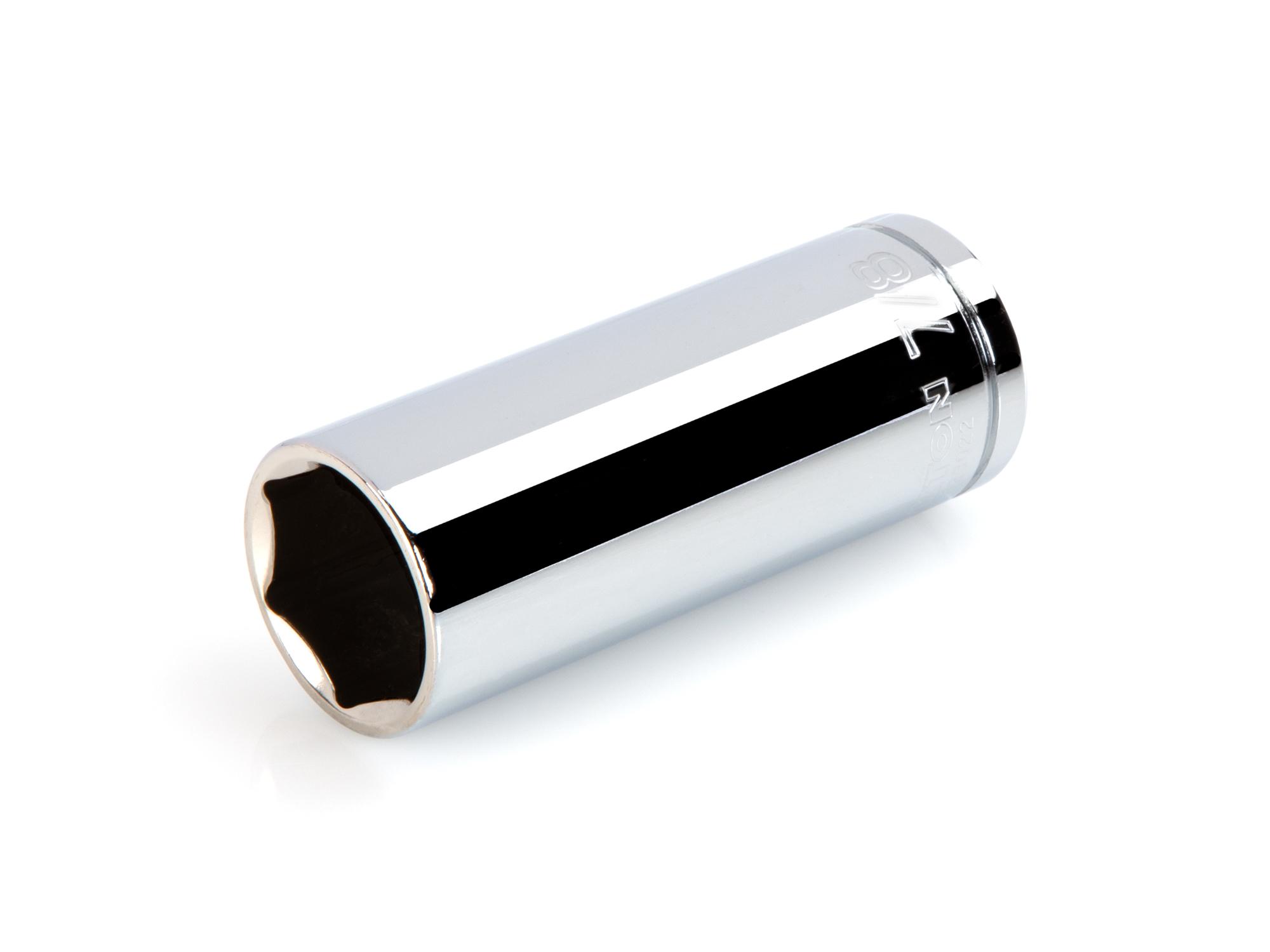 Front-right angle view of Tekton hand drive 6-point socket. Item #SHD23022