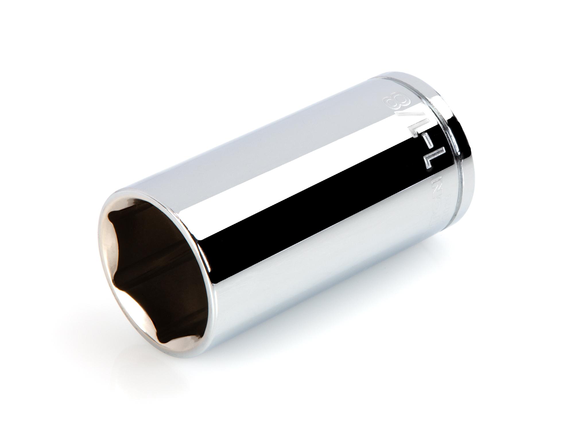 Front-right angle view of Tekton hand drive 6-point socket. Item #SHD23029