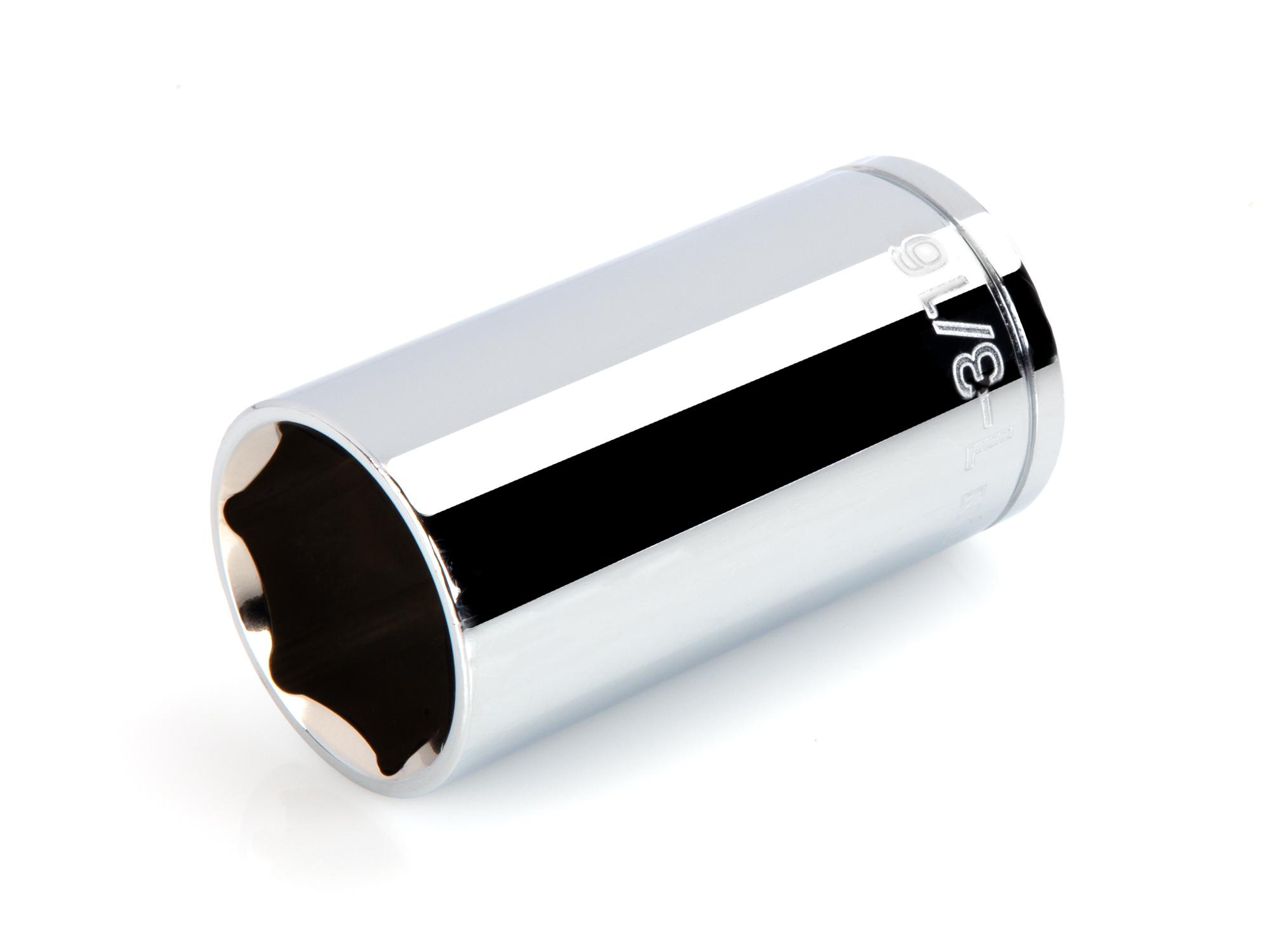 Front-right angle view of Tekton hand drive 6-point socket. Item #SHD23030