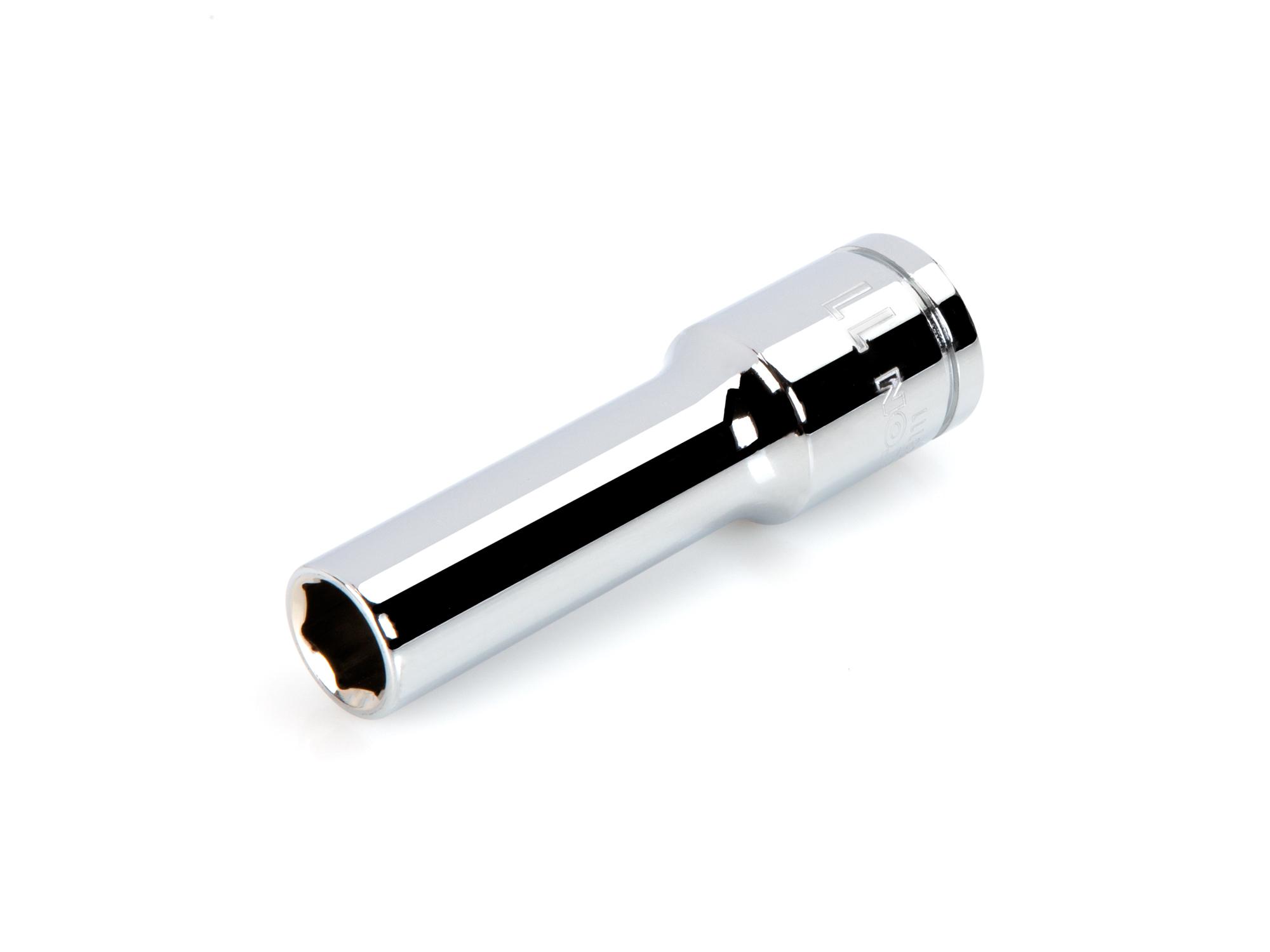 Front-right angle view of Tekton hand drive 6-point socket. Item #SHD23111
