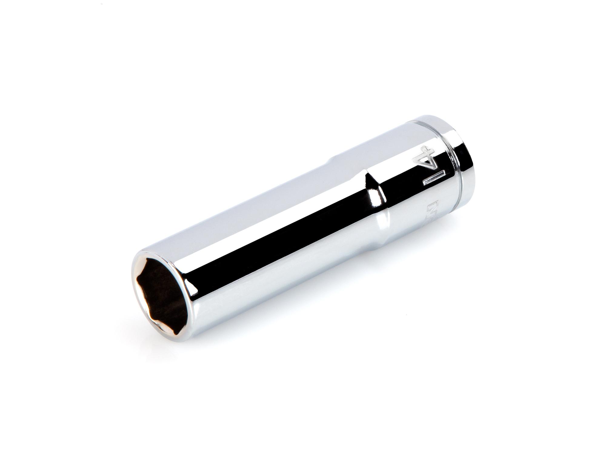 Front-right angle view of Tekton hand drive 6-point socket. Item #SHD23114