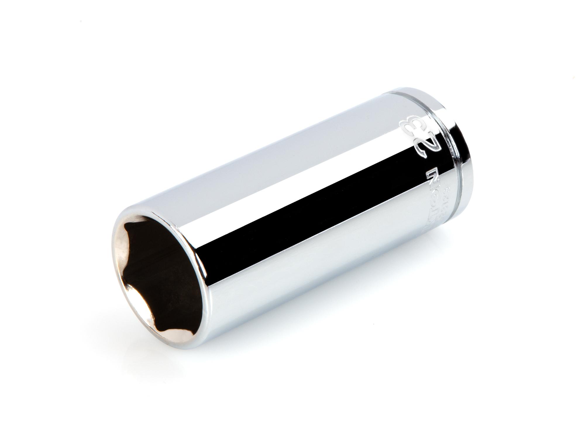 Front-right angle view of Tekton hand drive 6-point socket. Item #SHD23123