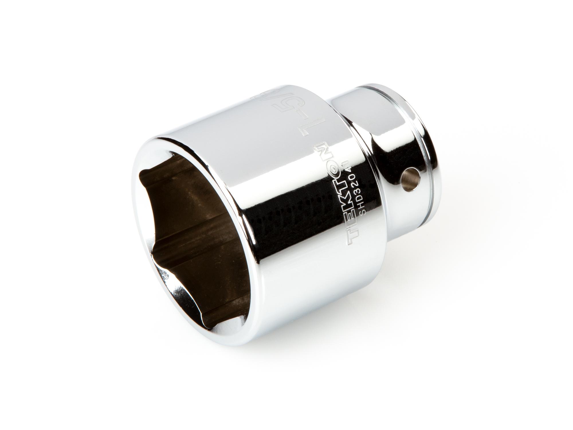 Front-right angle view of Tekton hand drive 6-point socket. Item #SHD32041