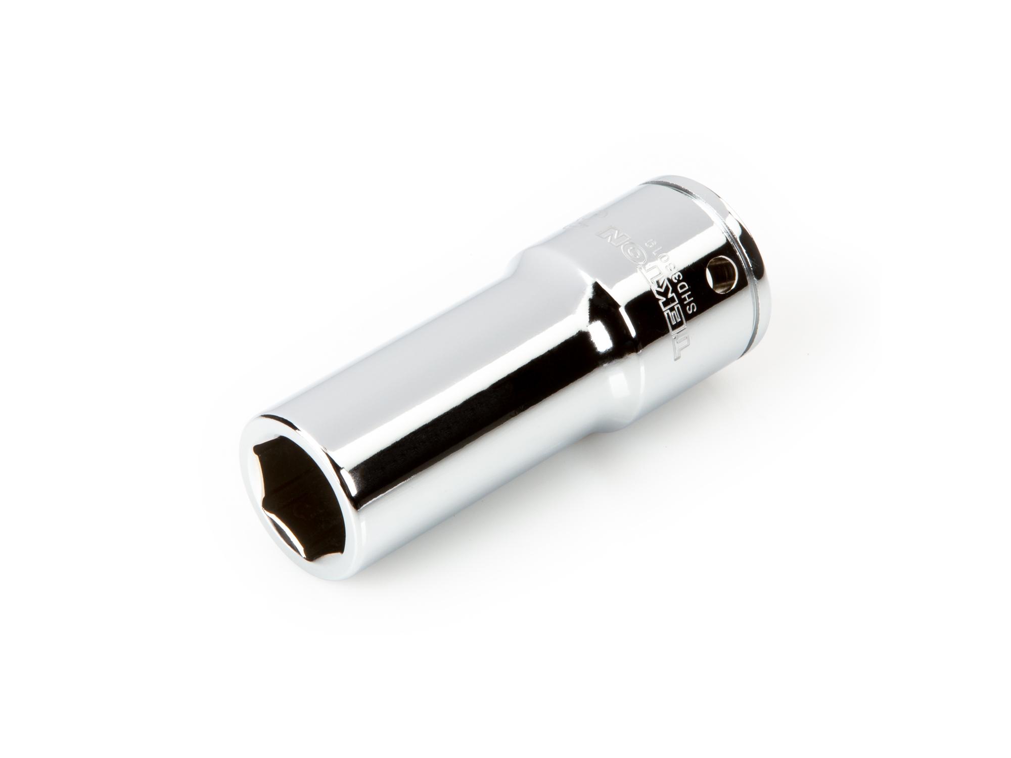Front-right angle view of Tekton hand drive 6-point socket. Item #SHD33019