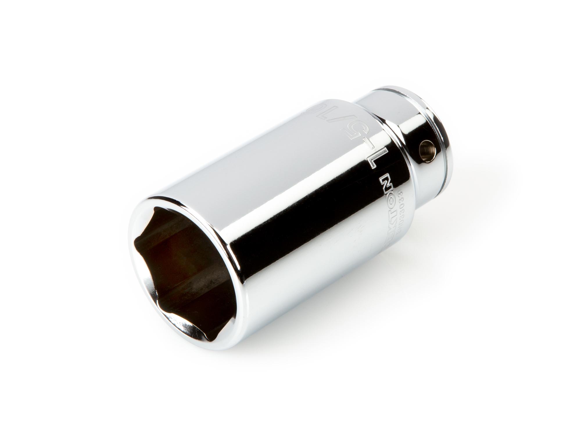 Front-right angle view of Tekton hand drive 6-point socket. Item #SHD33033