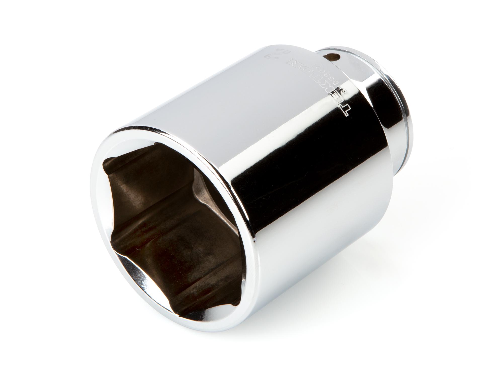 Front-right angle view of Tekton hand drive 6-point socket. Item #SHD33051