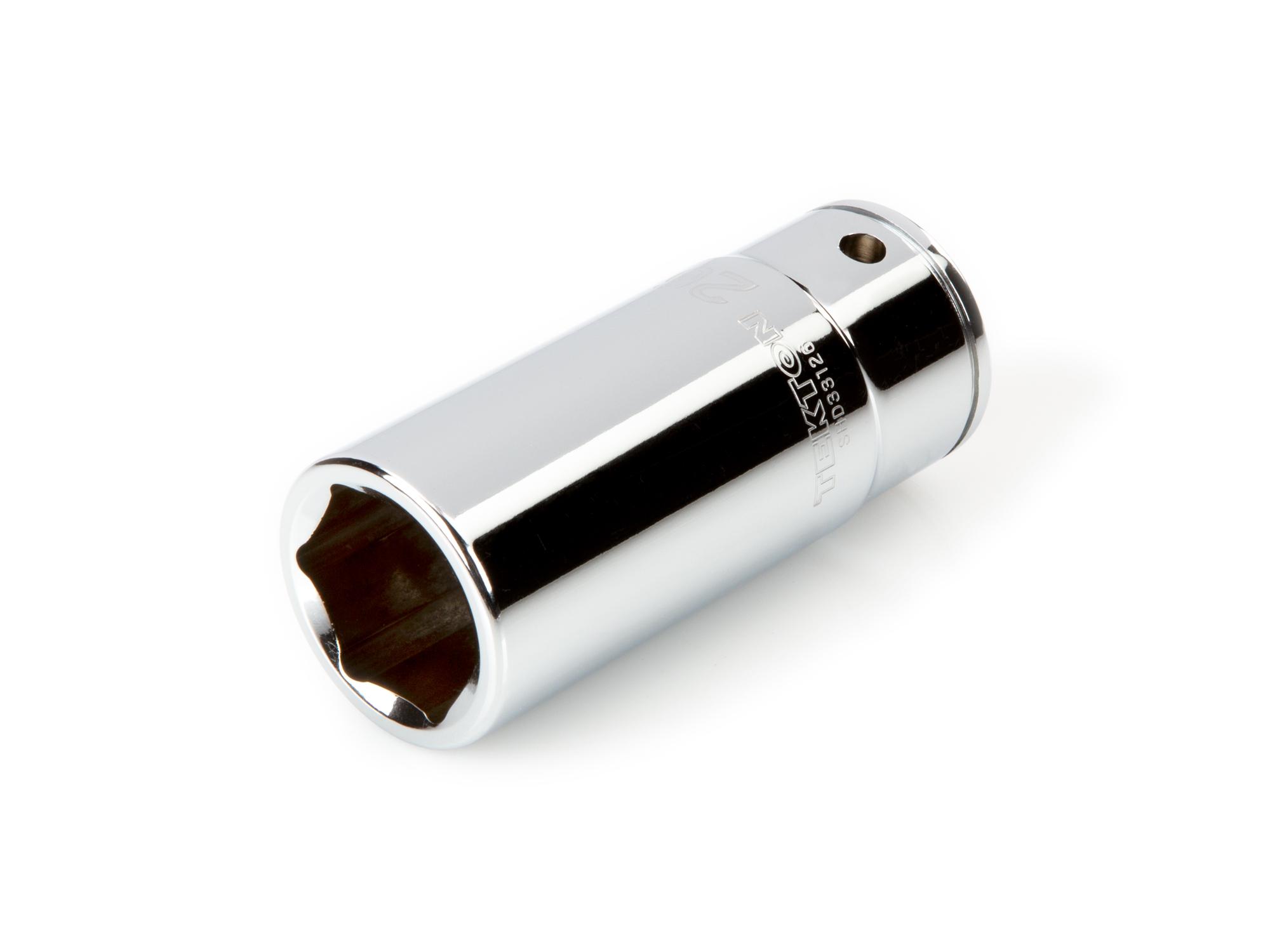 Front-right angle view of Tekton hand drive 6-point socket. Item #SHD33126