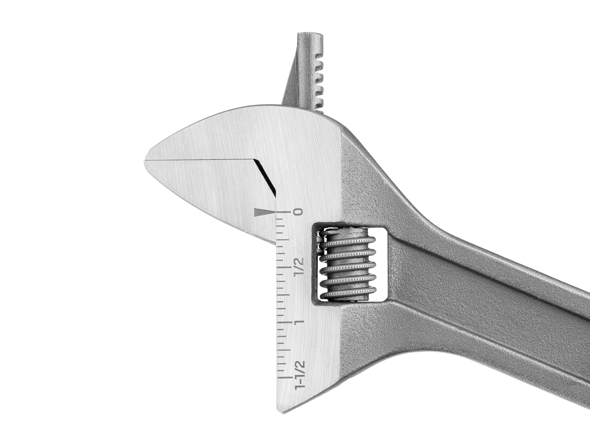 Closeup view of   adjustable wrench