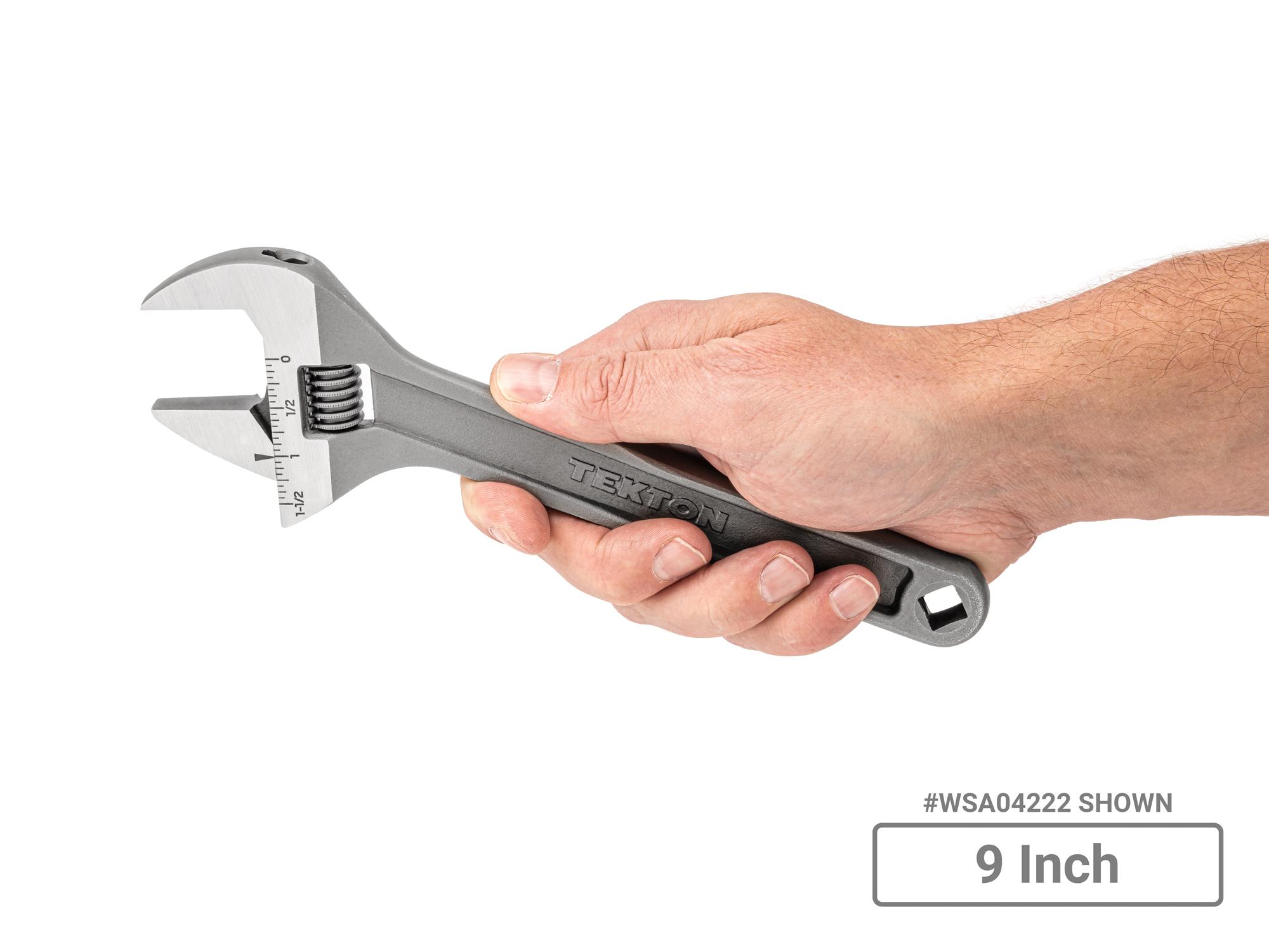 TEKTON Adjustable Wrench Set, 2-Piece (6, 9 in.) - 1-1/2 in. Jaw Capacity