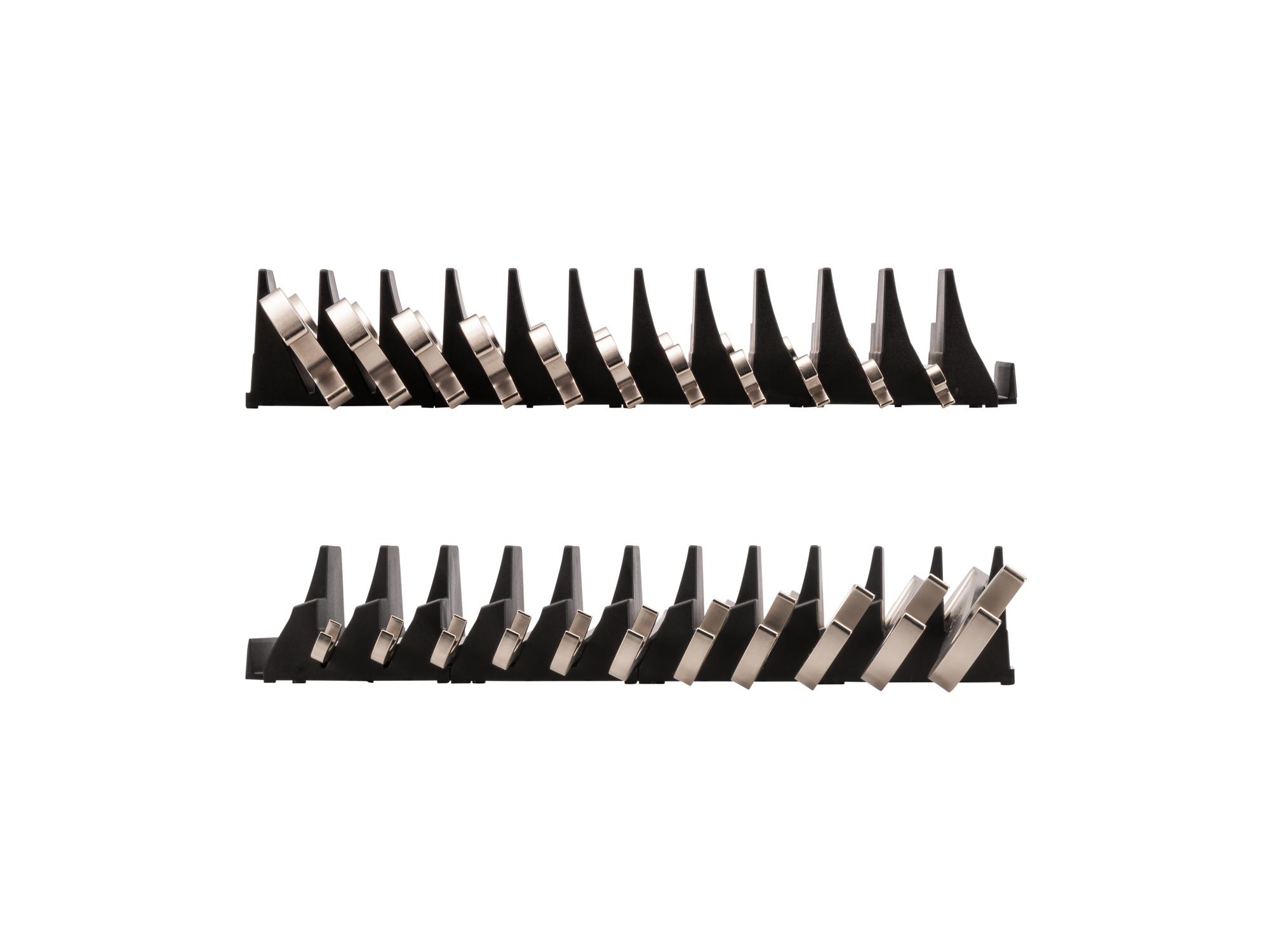 Side view of Tekton modular angle head wrench set. Item #WAE91501