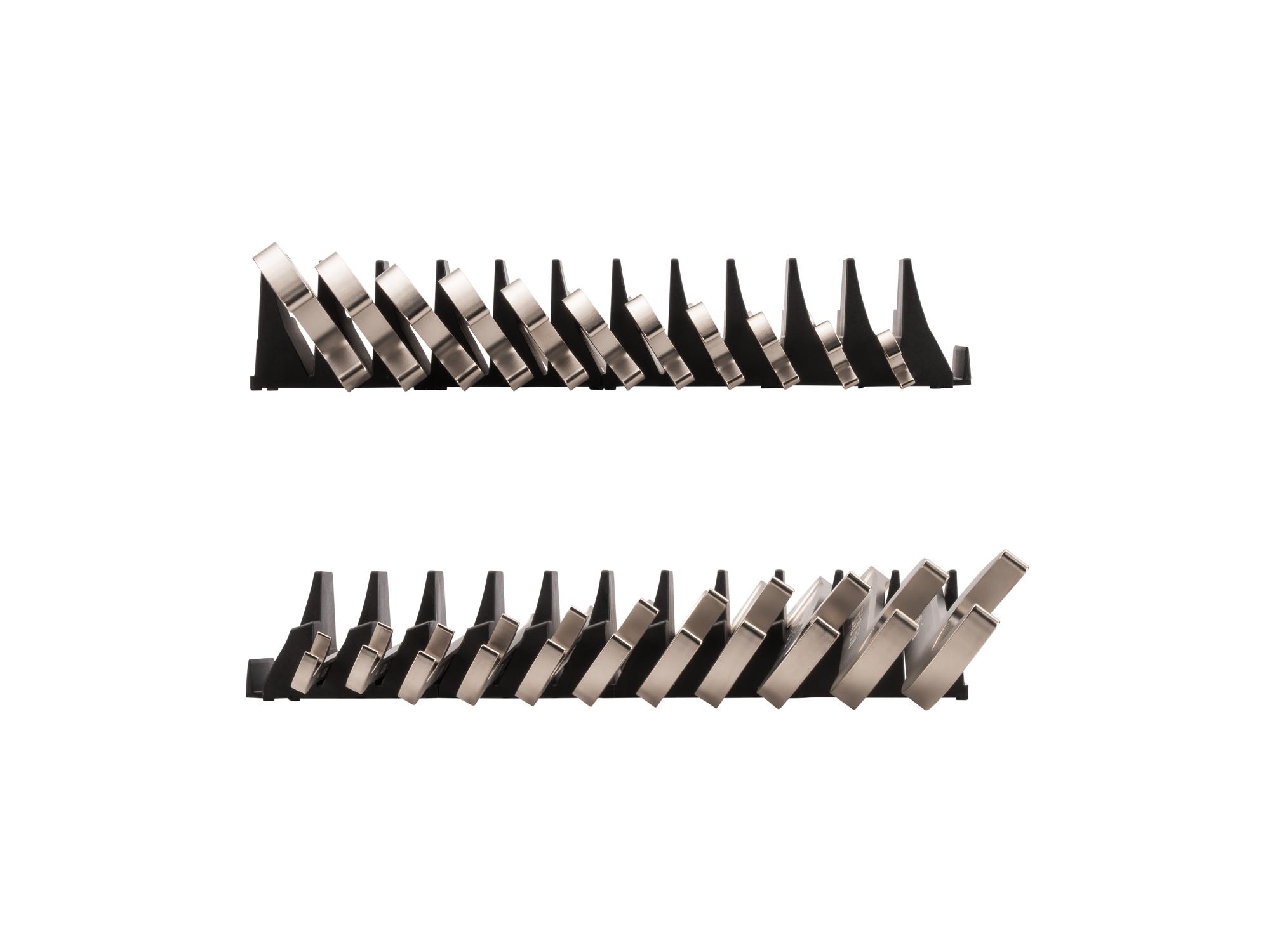 Side view of Tekton modular angle head wrench set. Item #WAE91502