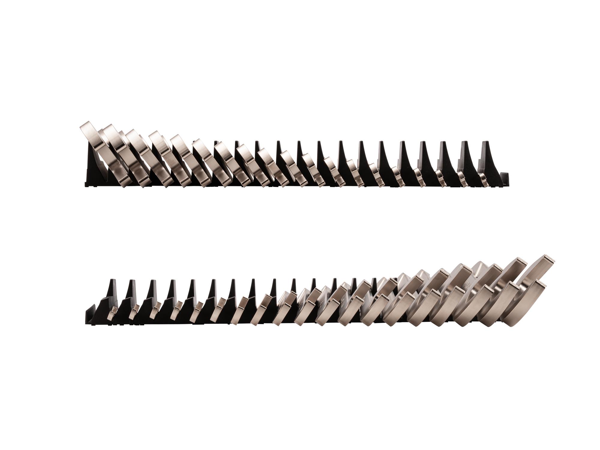 Side view of Tekton modular angle head wrench set. Item #WAE91503