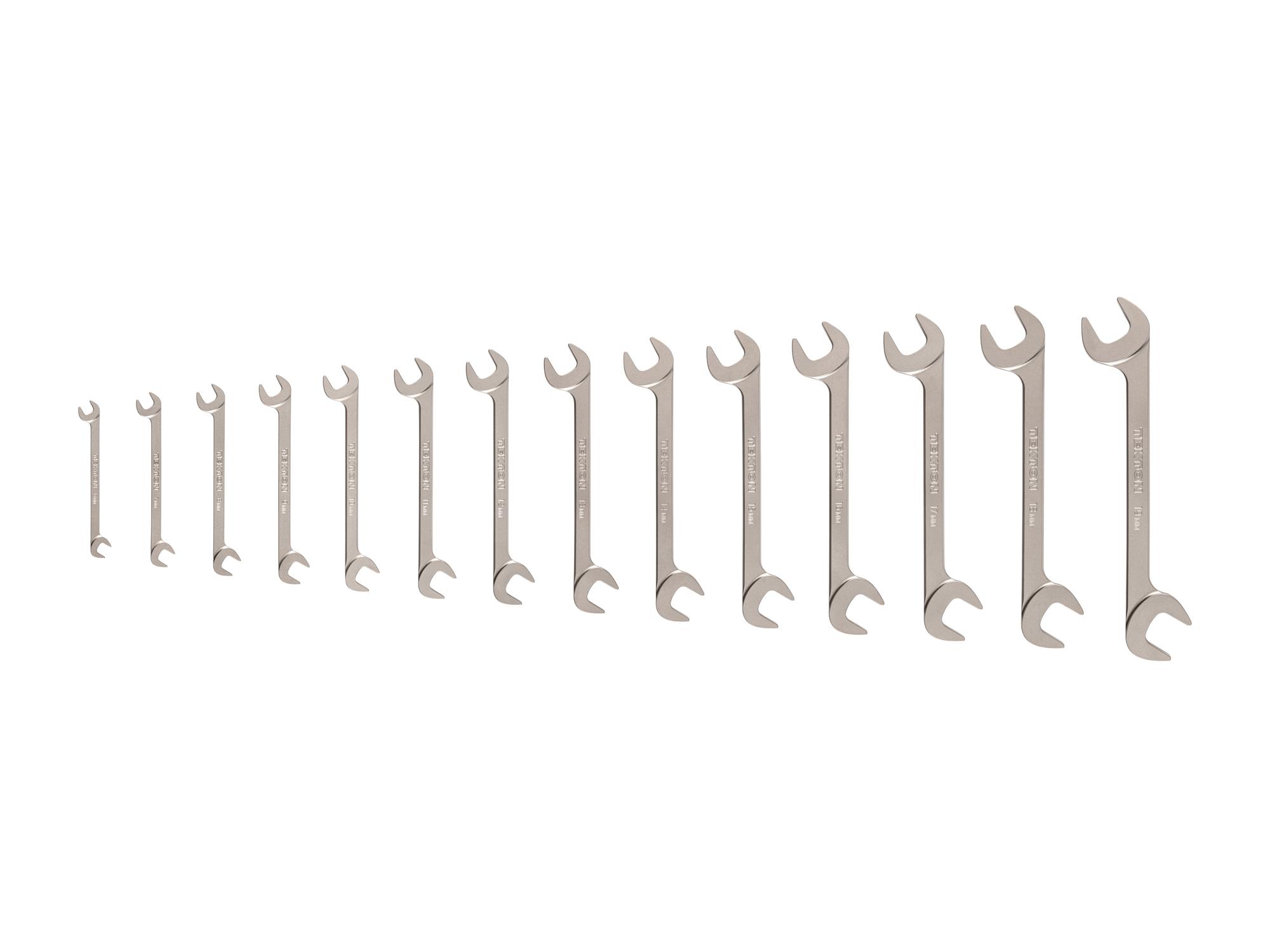 Angle Head Open End Wrench Set (14-Piece)