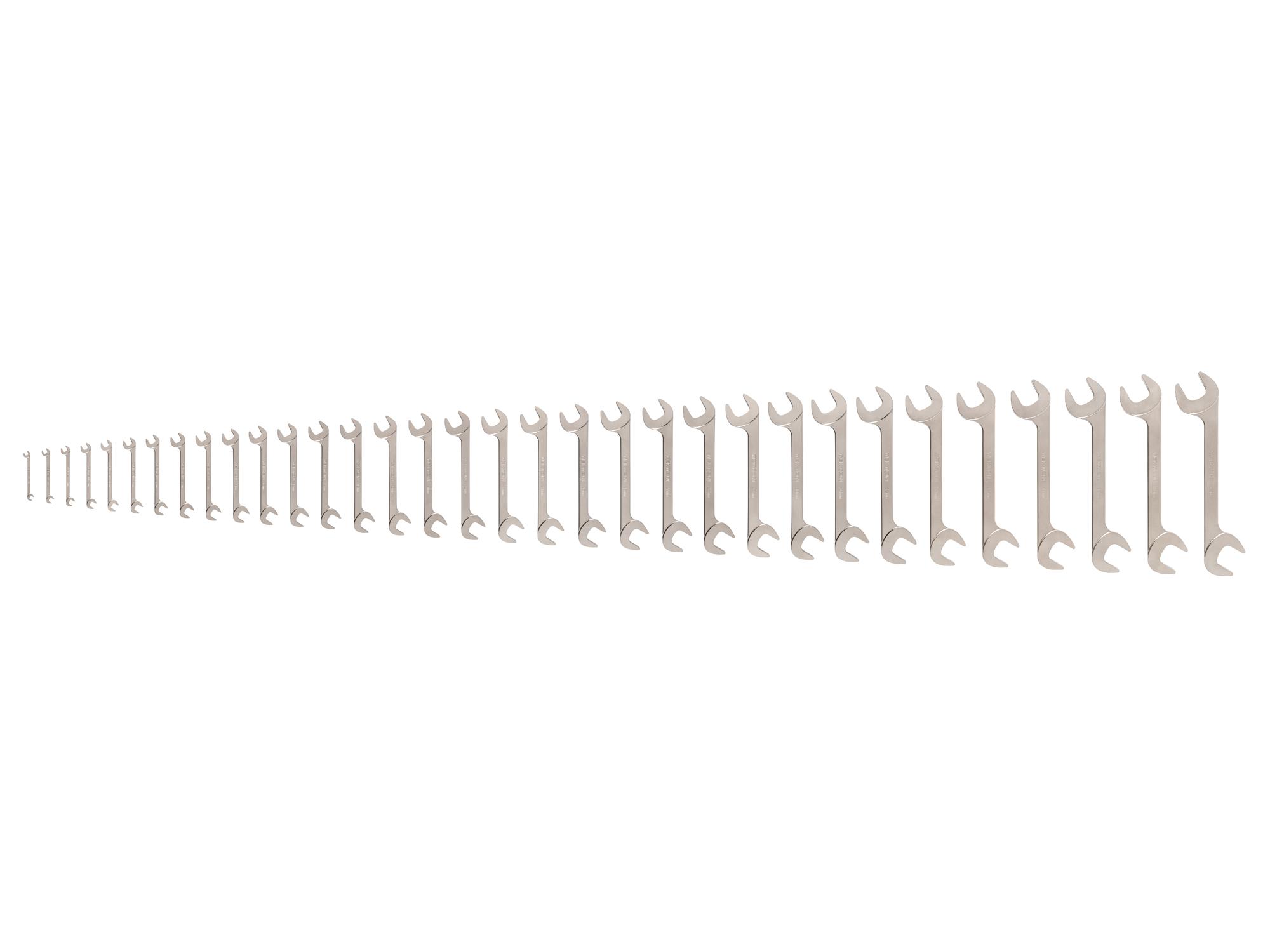Angle Head Open End Wrench Set (33-Piece)