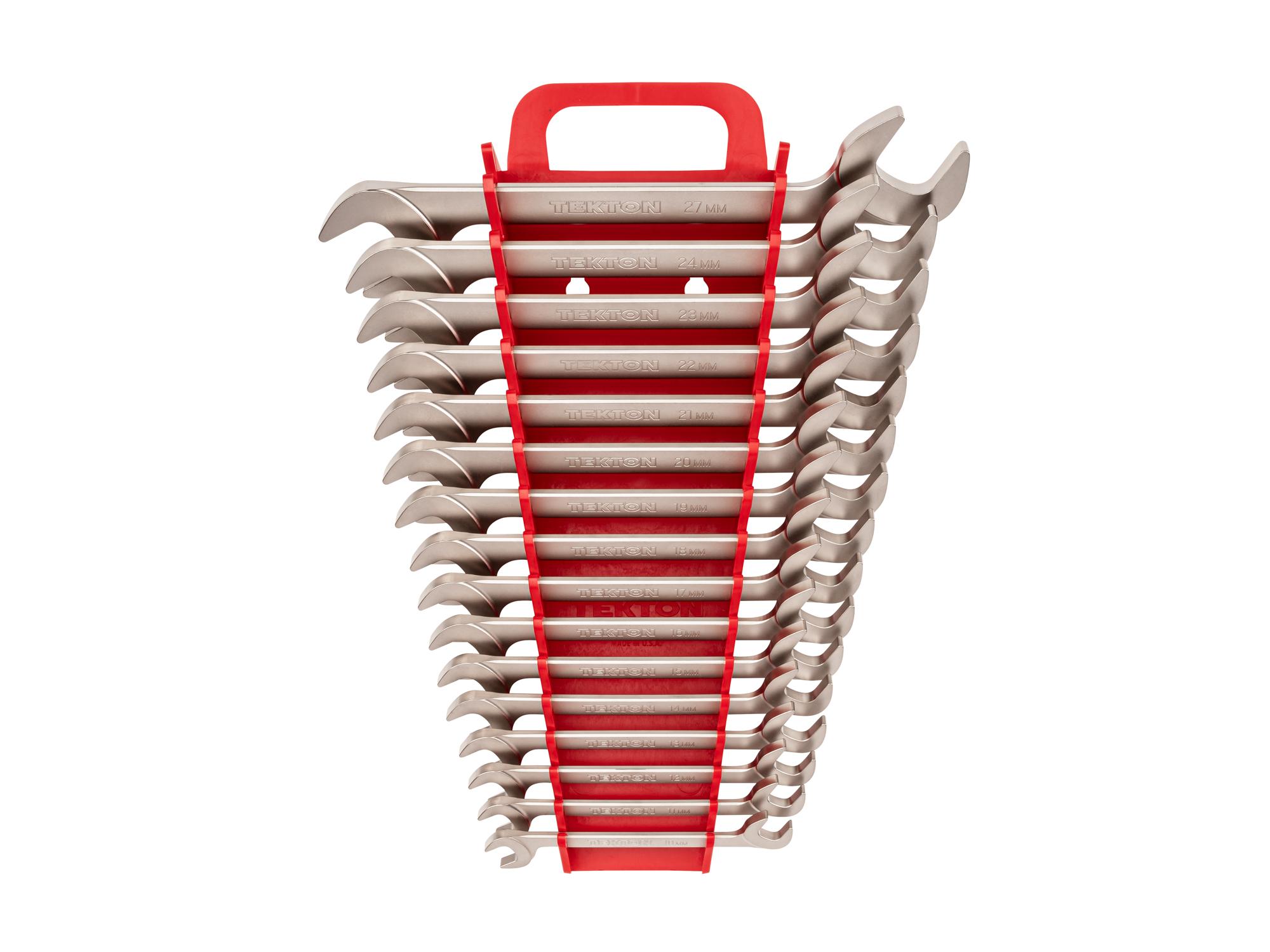 Front view of Tekton holder angle head wrench set. Item #WAE92204