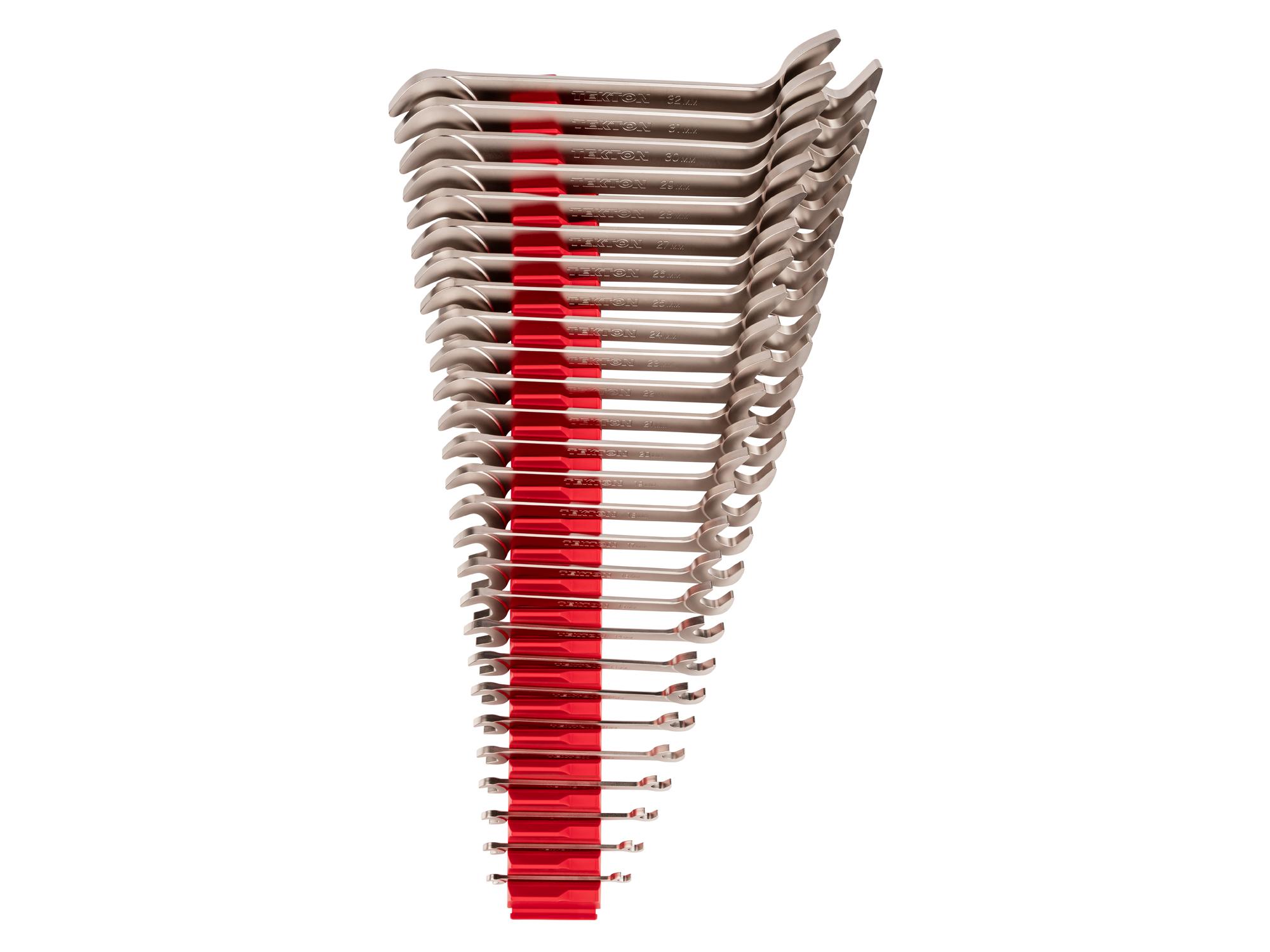 Front view of Tekton modular angle head wrench set. Item #WAE92503